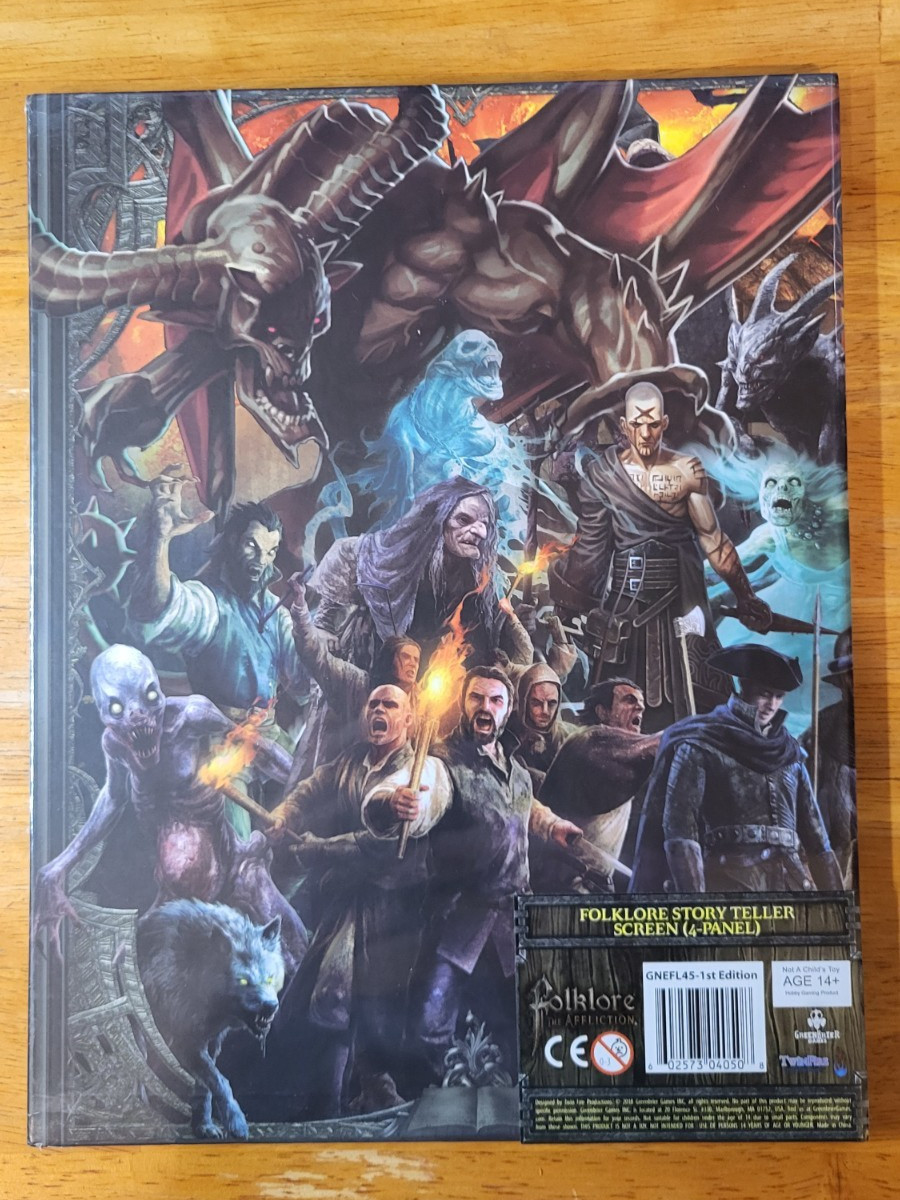 Folklore The Affliction Story Teller Screen by Greenbrier Games – New & Sealed
