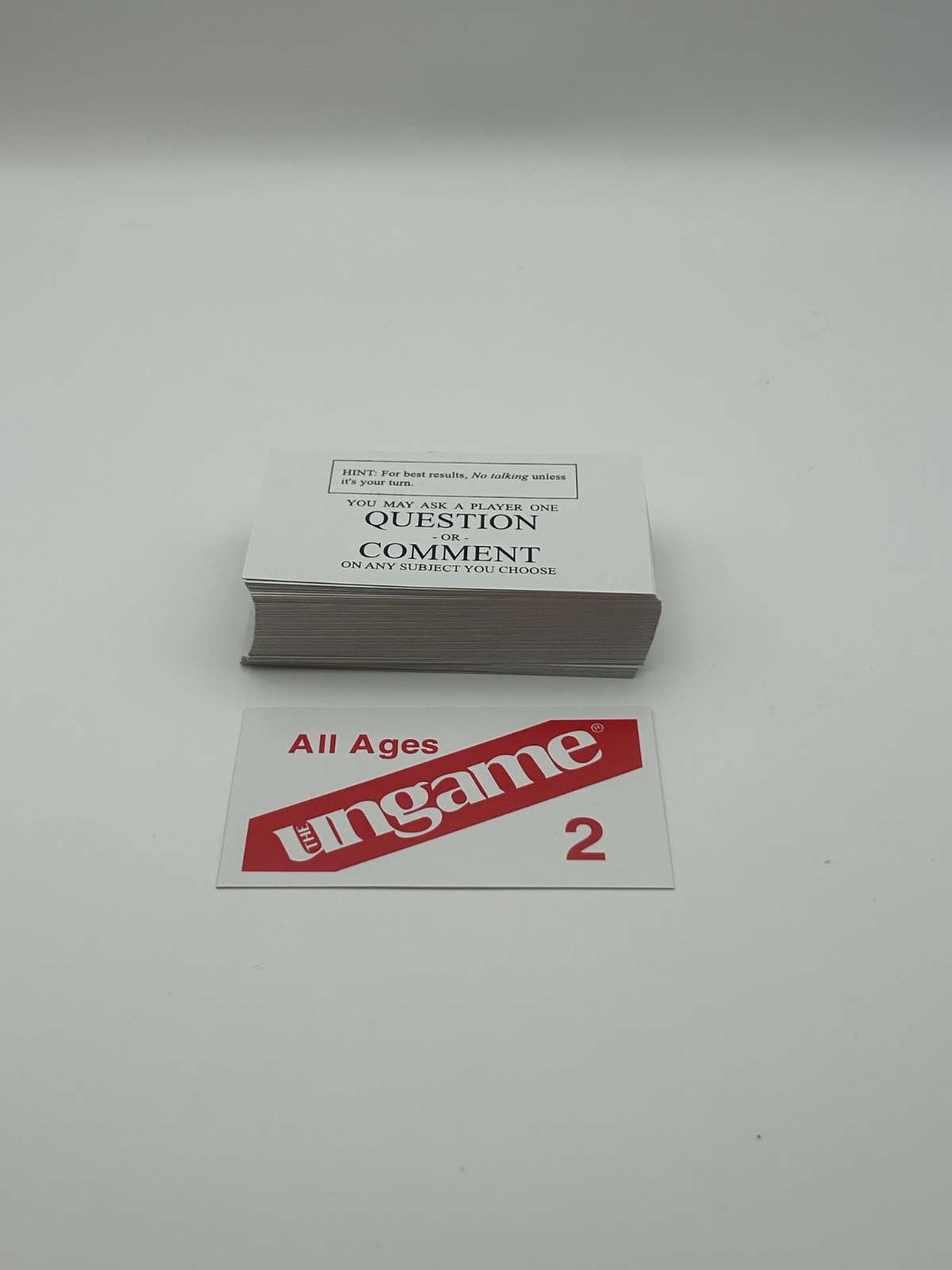 Ungame All Ages Card Deck 1989 Talicor Pocket Size Version Vintage