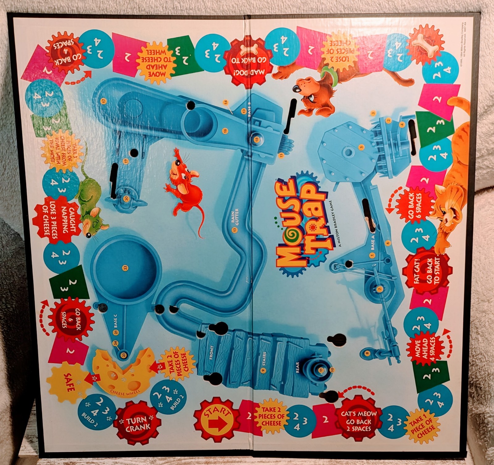 1994 MouseTrap Board Game Milton Bradley With Manual Missing 8 Cheese Pcs