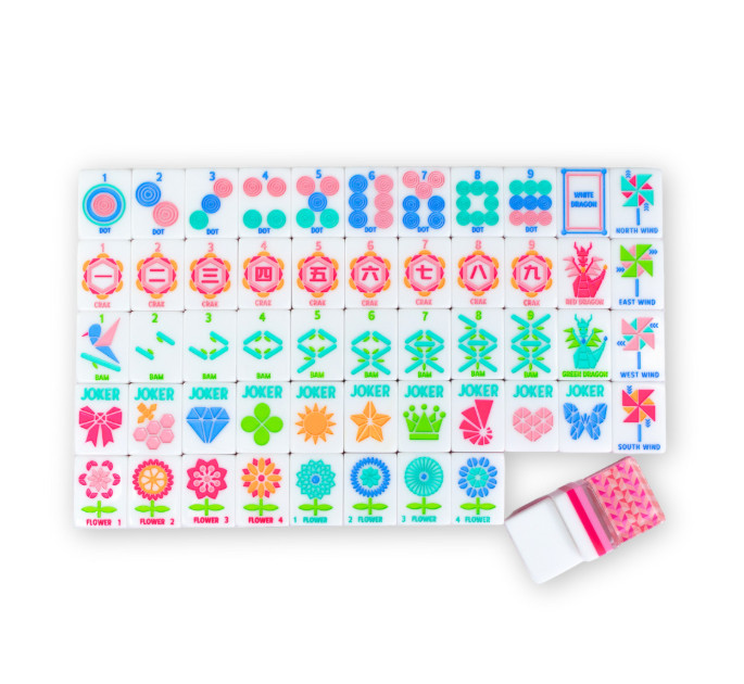 New high-end Pink flowers color American Mahjong Tiles set ,160 tiles+ Bag