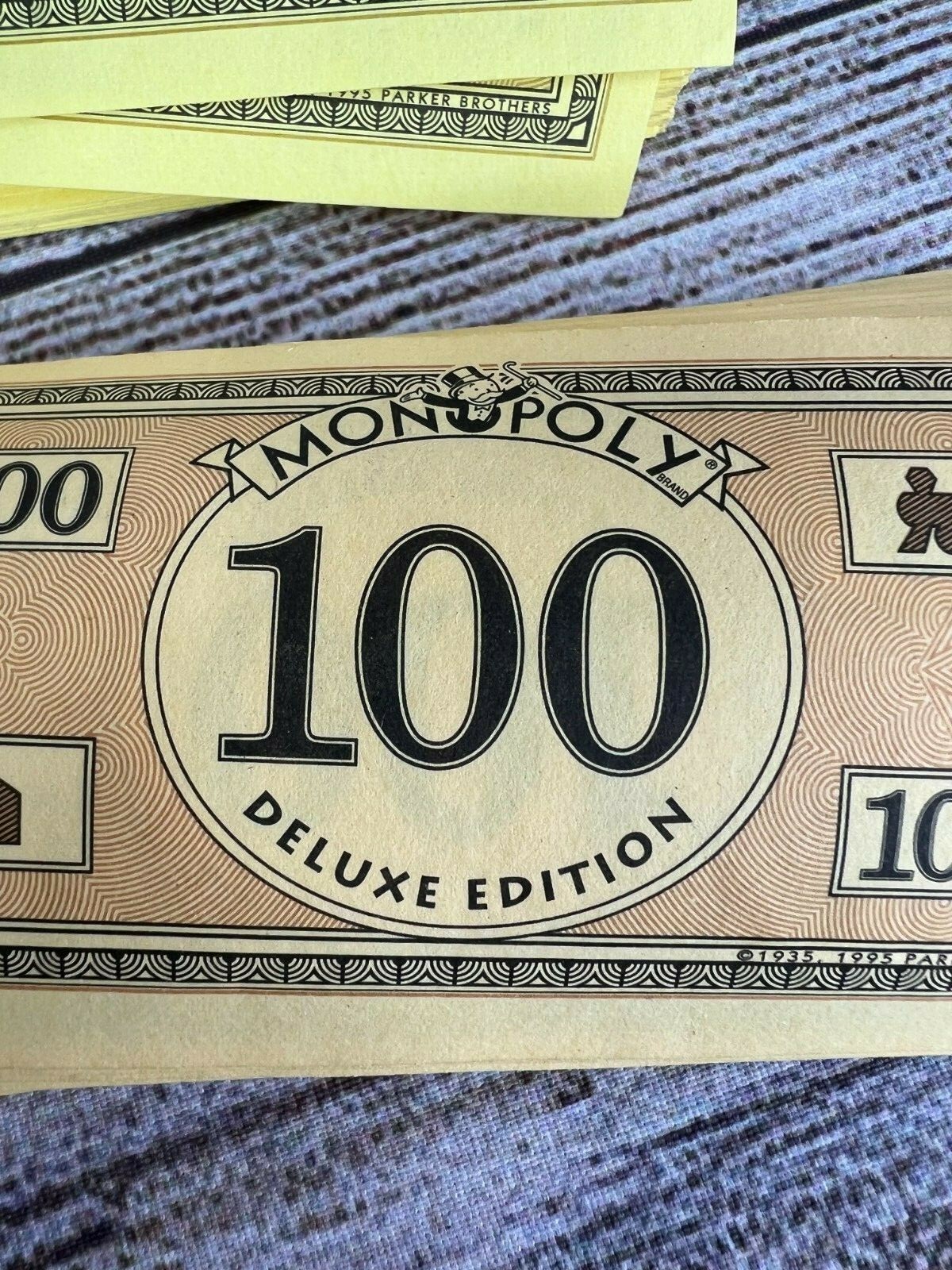 1998 Monopoly Deluxe Edition Replacement Parts Play Money Cash Pre-owned