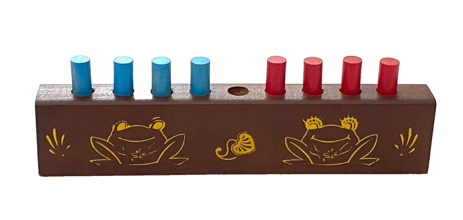 Vtg Peterson Games FROGS ON A LOG Puzzle Game in Original Box