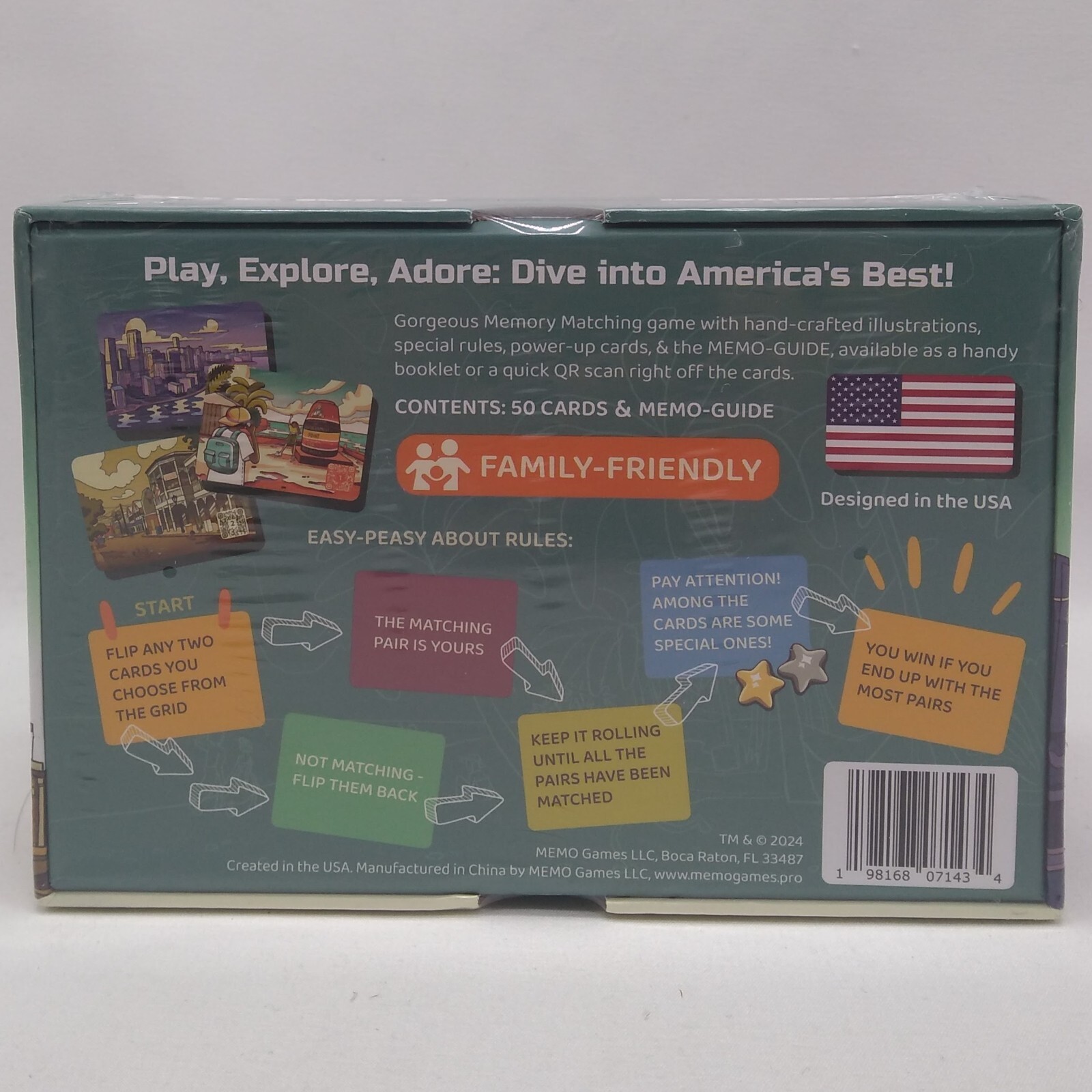 Matching Card Game for Kids & Adults- Florida Memory Flash Cards