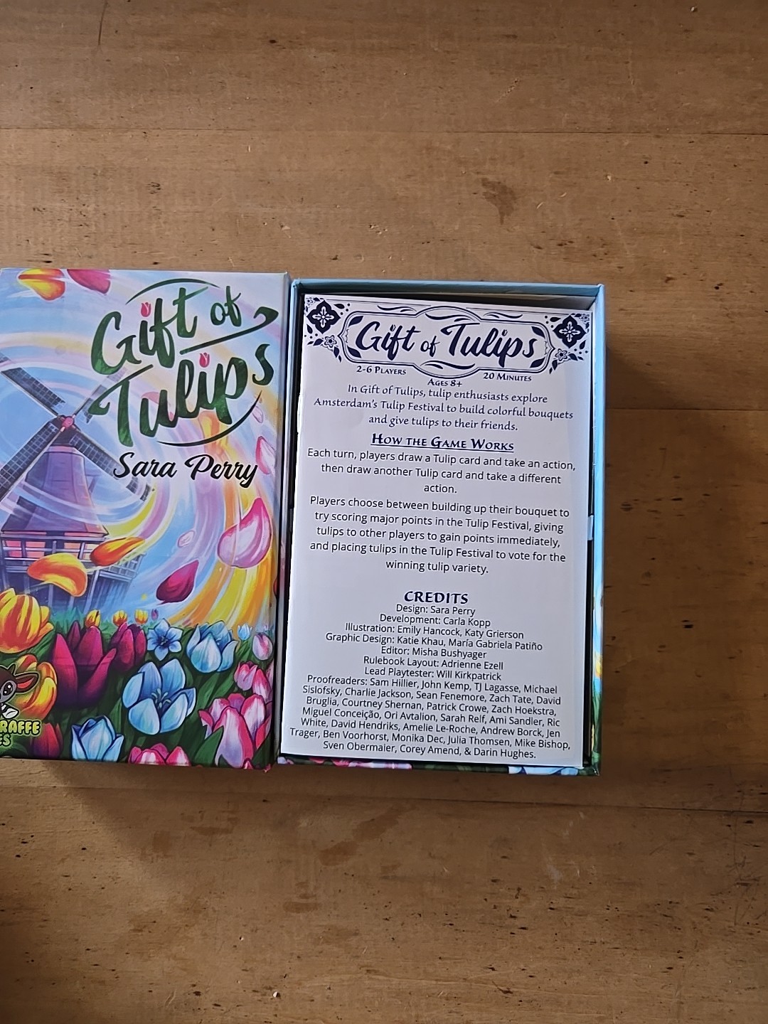 Gift of Tulips Strategy Card Board Game by Weird Giraffe Games – New, FAST SHIP