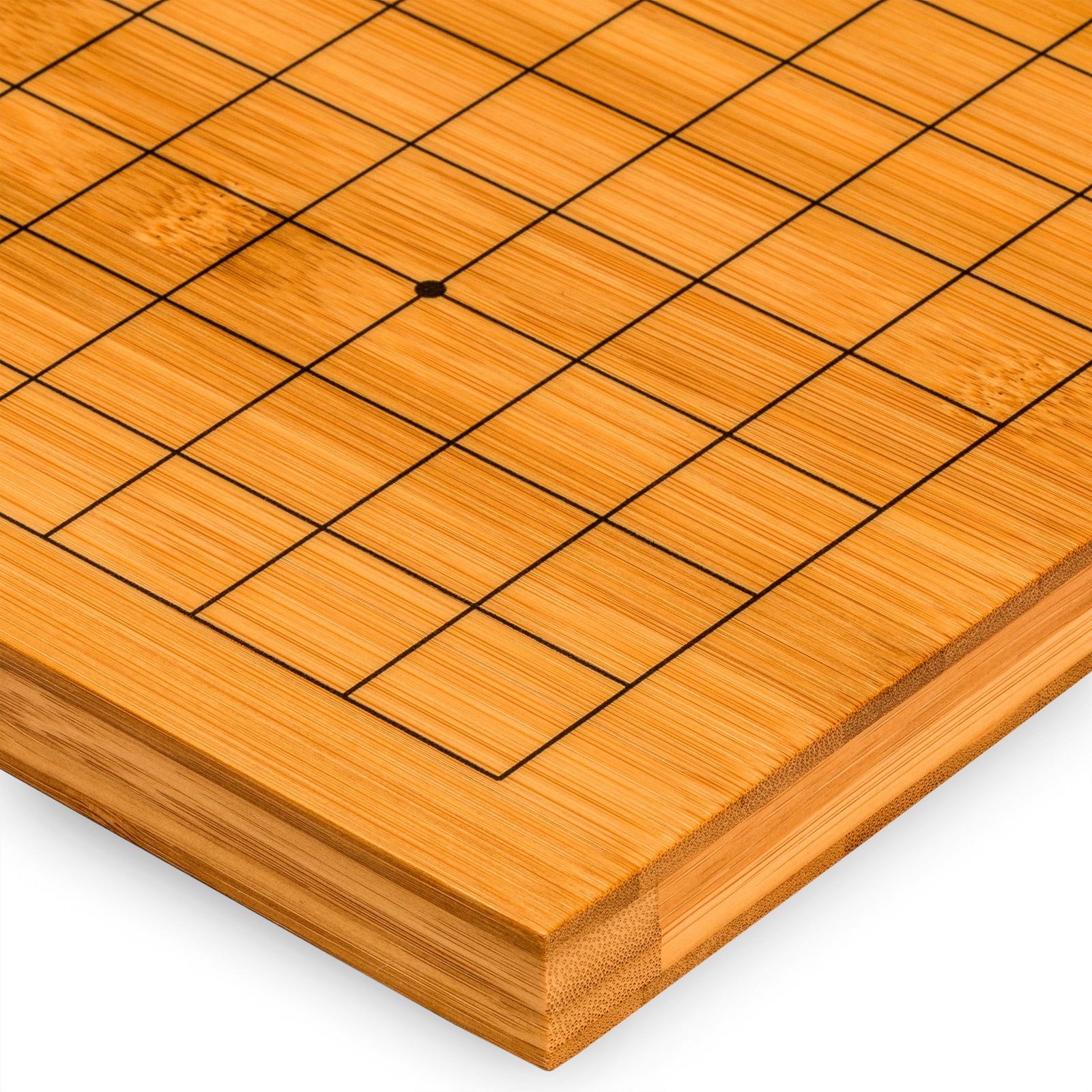 Bamboo 0.8-Inch Reversible 19×19/13×13 Go Game Set Board w/ Bowls and Stones
