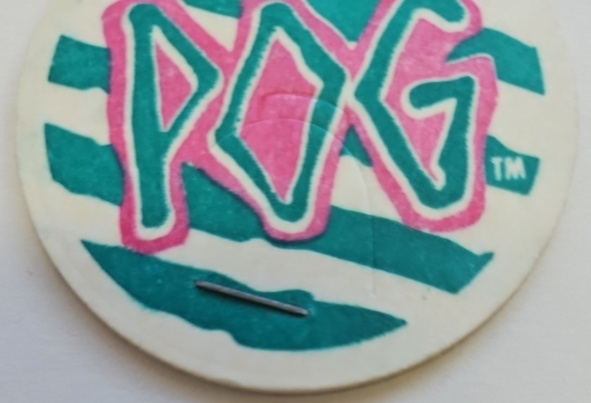 World Pog Federation POG Logo Milk Caps Blue Stripes 90’s Game Piece