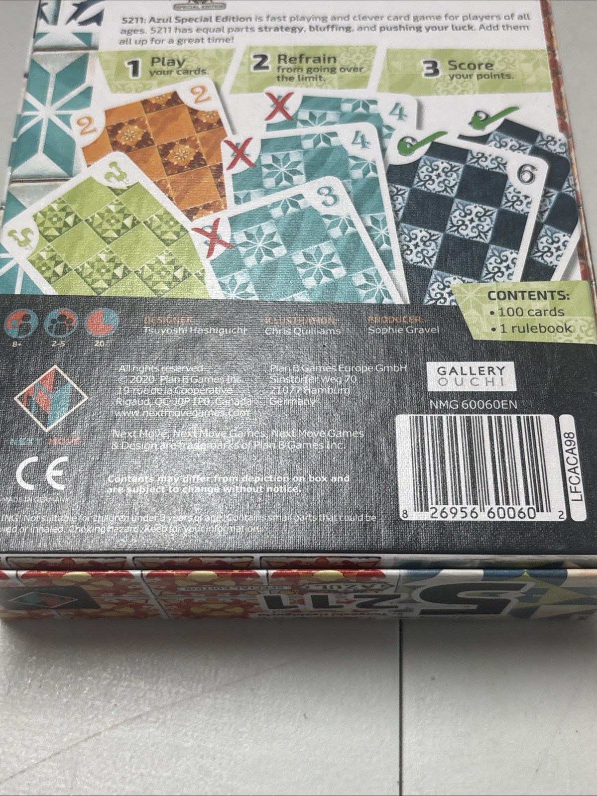 Next Move Games – 5211: AZUL SPECIAL EDITION – Card Game by Tsuyoshi Hashiguchi