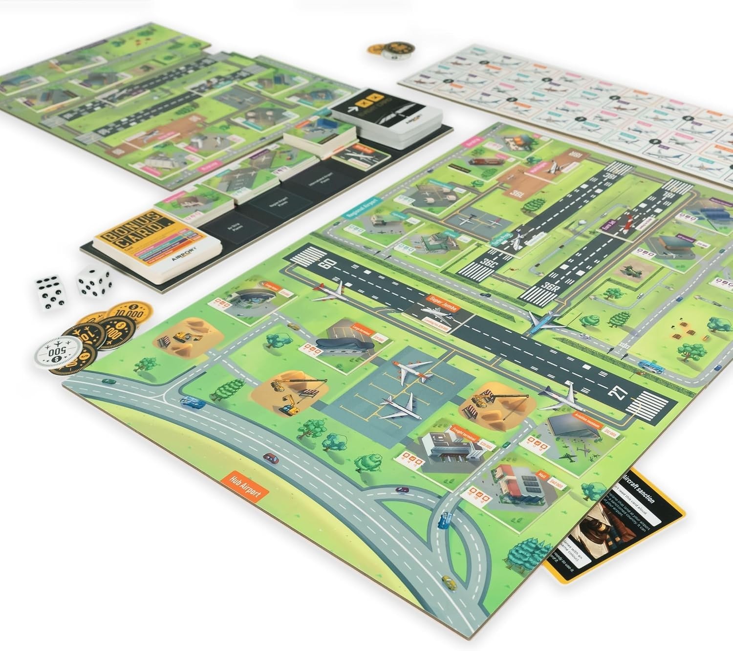 Airport Tycoon Strategy Board Game – 2 Player Economic Fun for Ages 10+ | 60-90