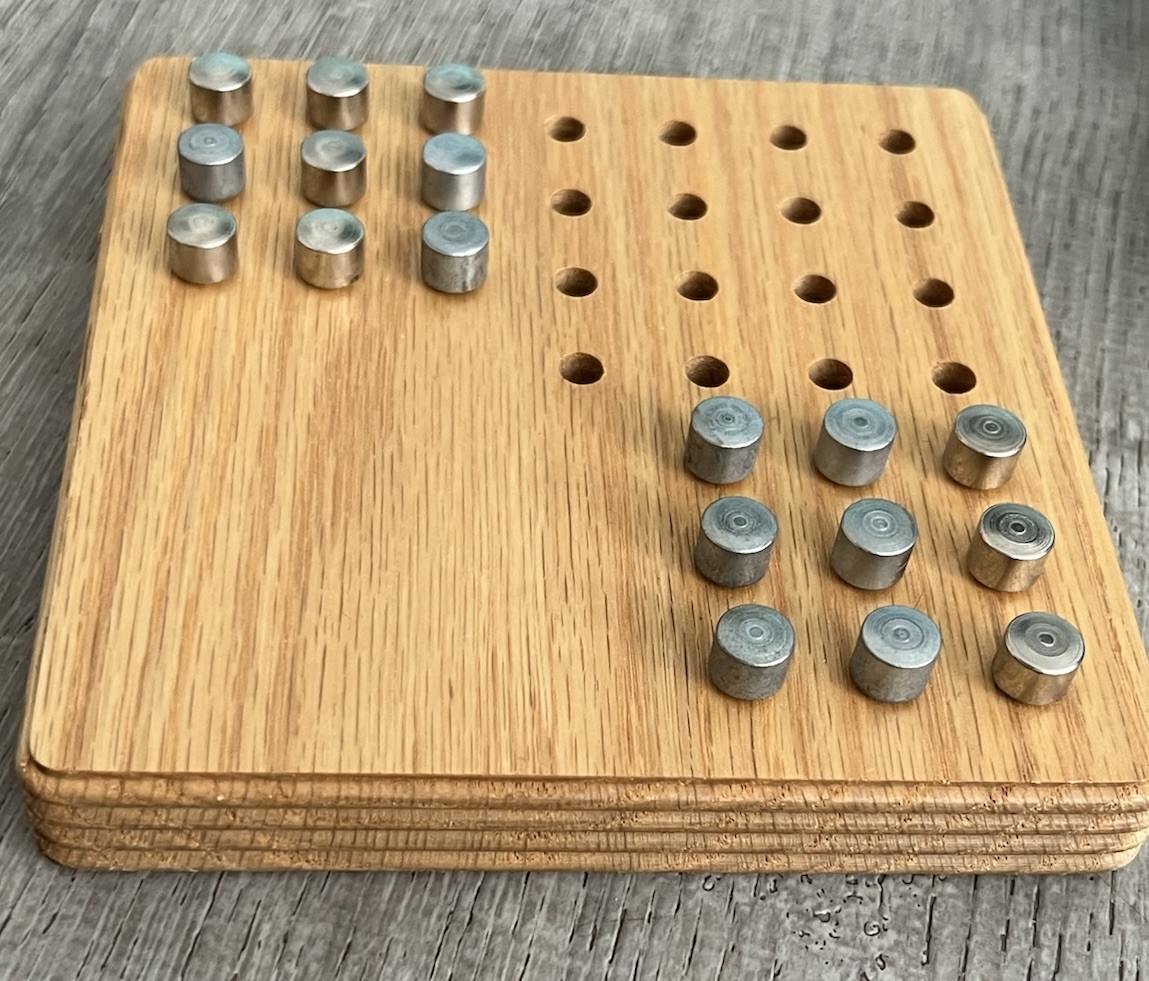 Vintage Wooden Game 3 Square Puzzler By Hoyle Games