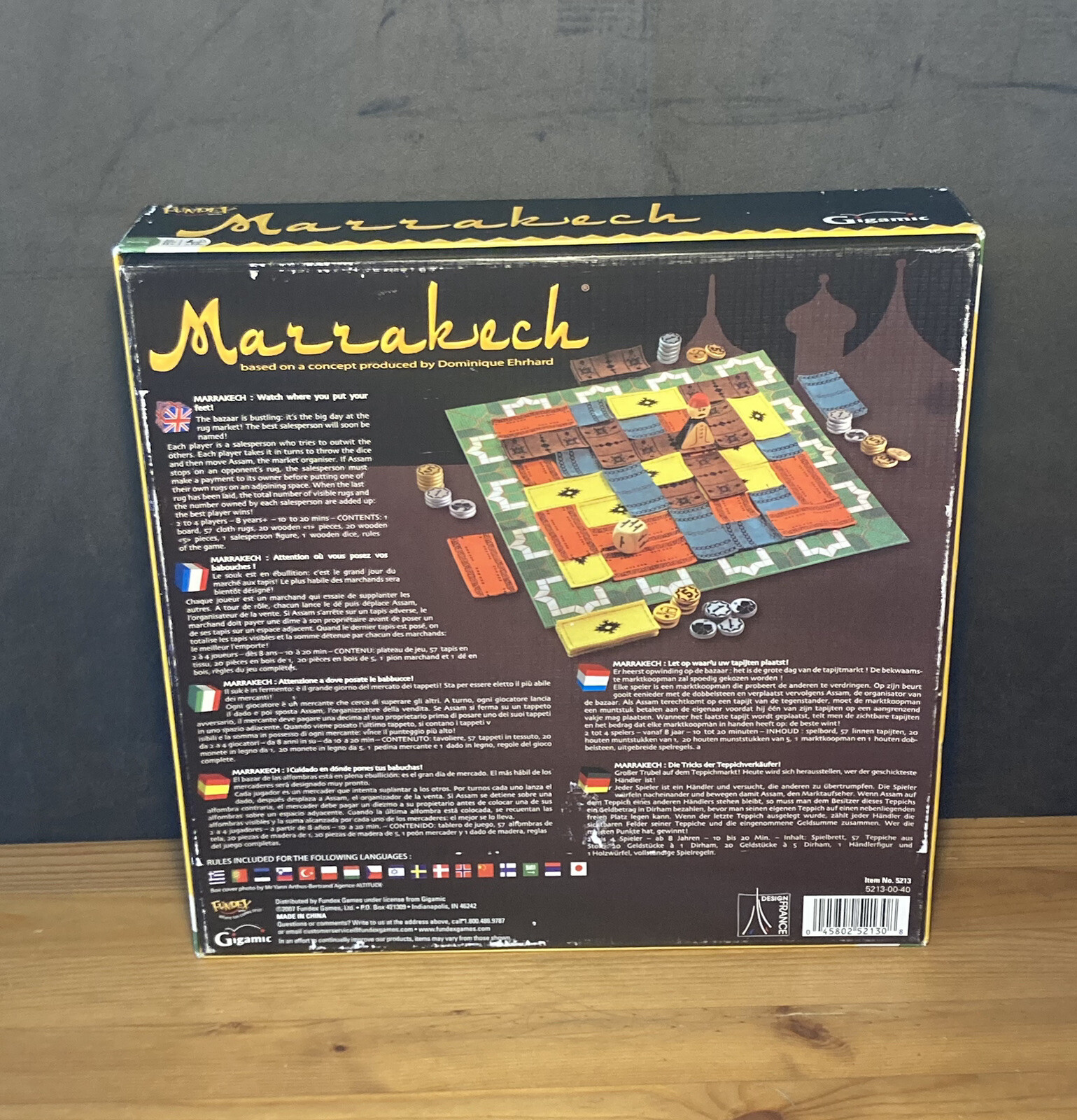 COMPLETE! Fundex MARRAKECH Dominique Ehrhard BOARD GAME Gigamic 2007 RARE!