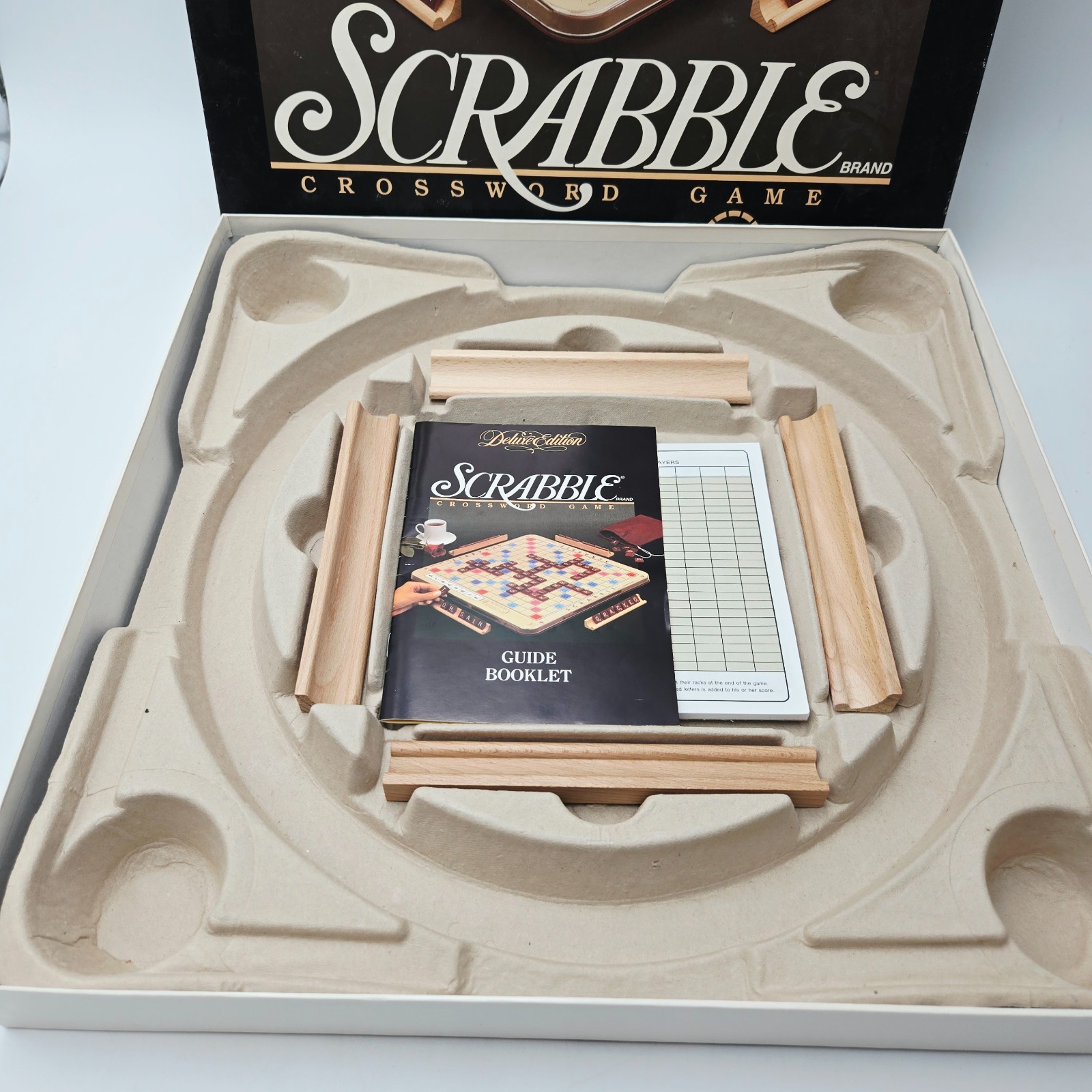 Milton Bradley 1989 #4034 Scrabble Deluxe Edition Board Game Complete Turntable