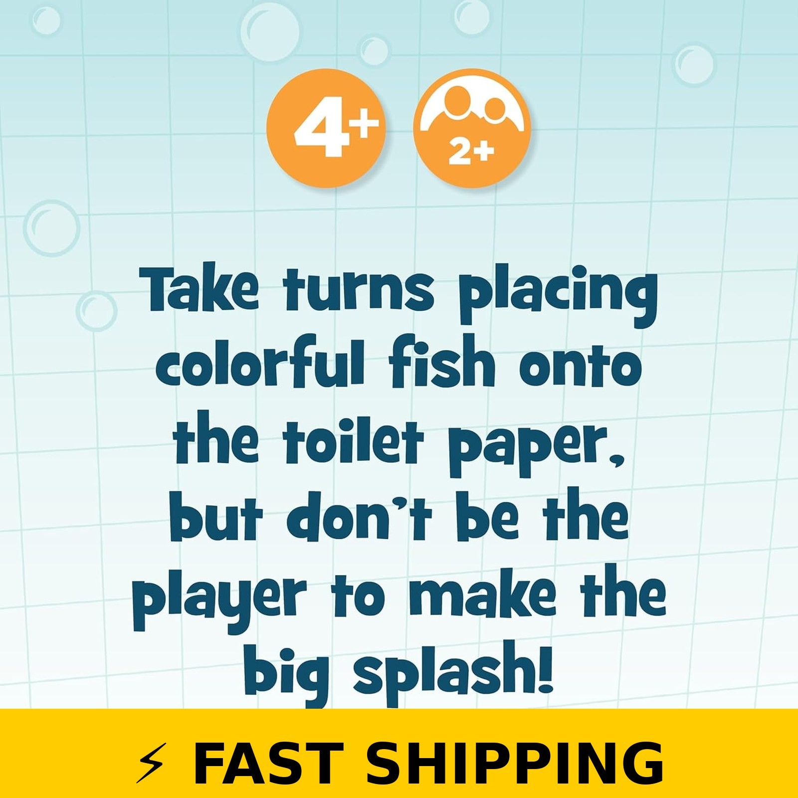 PlayMonster Don’t Flush the Fish Board Game for Kids Ages 4+