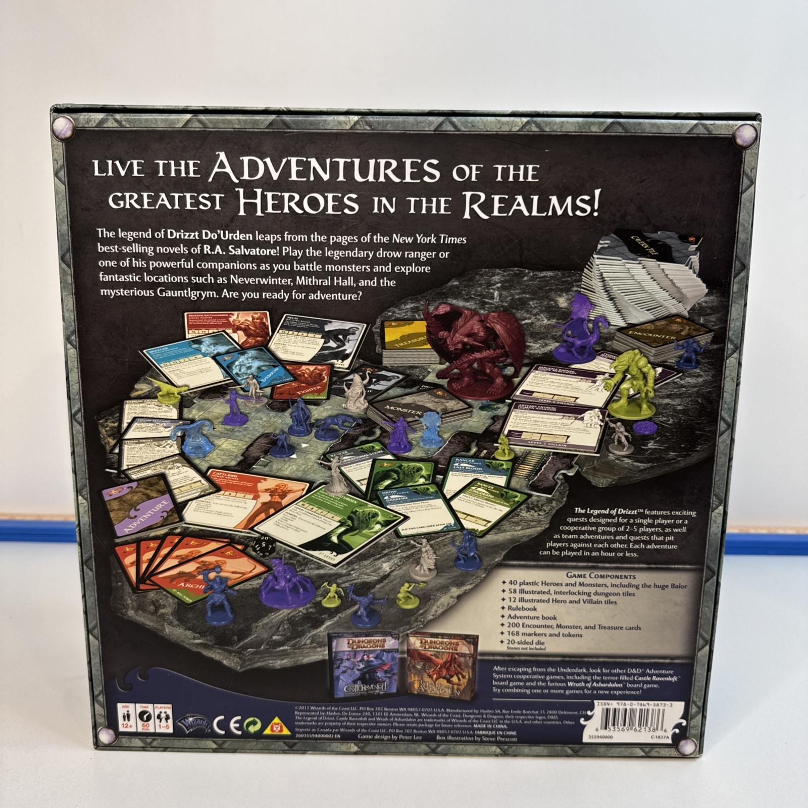 Dungeons & Dragons the Legend of Drizzt Board Game Complete very clean VG COND.