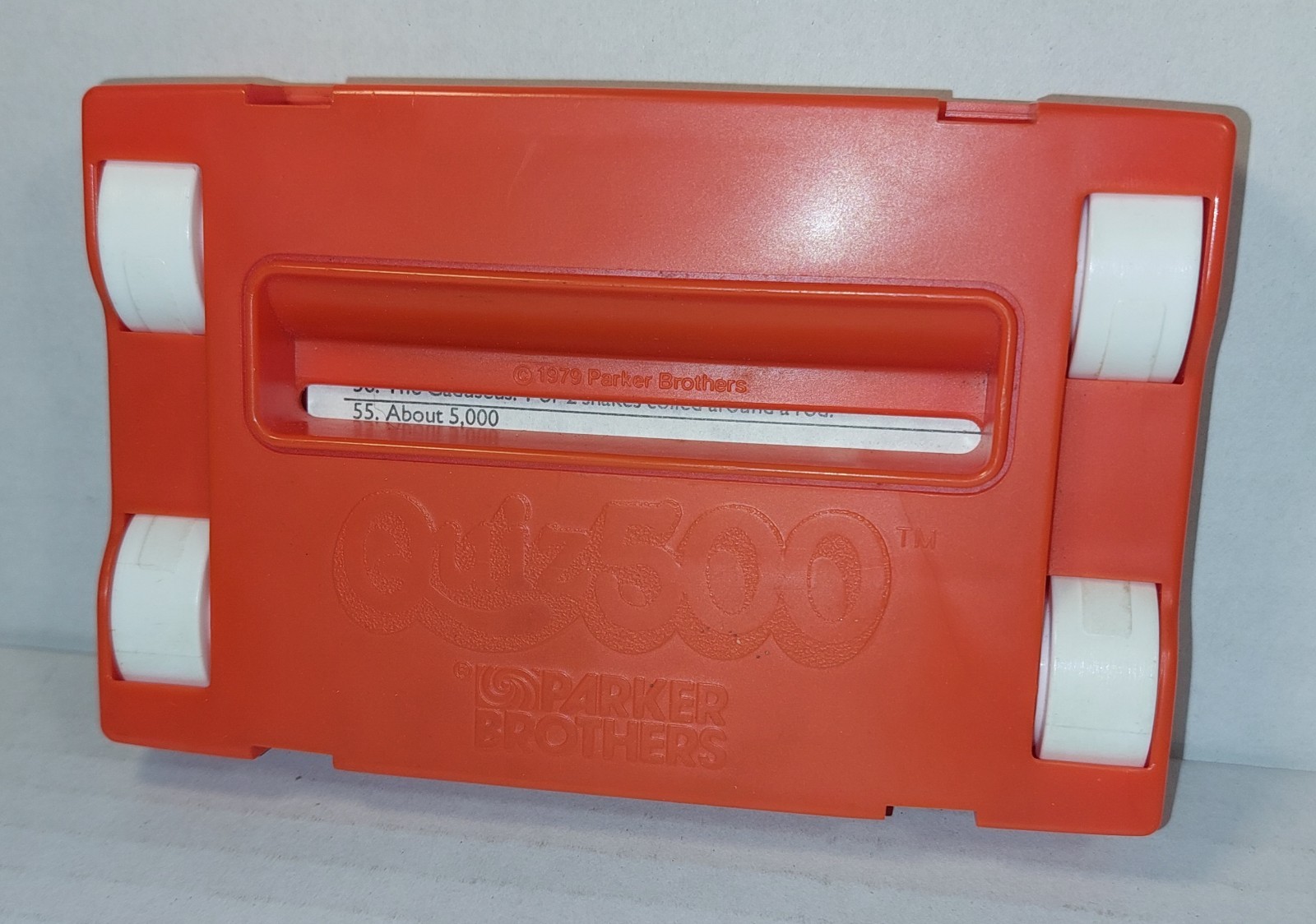 Quiz 500 Hand Held Trivia Game Parker Brothers 1979 Orange
