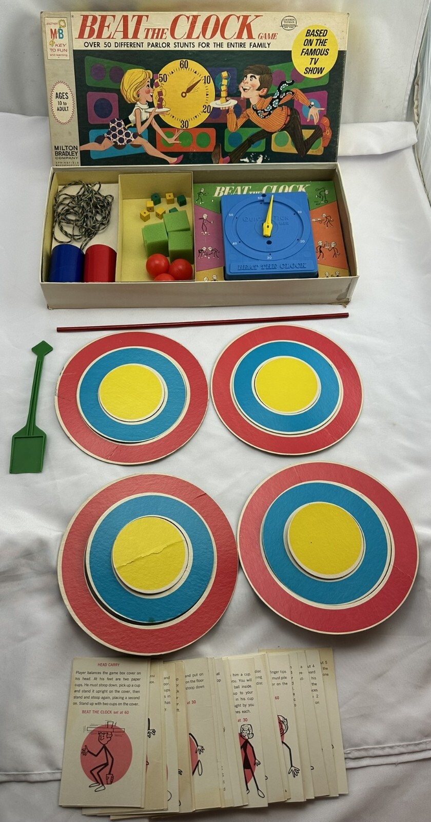 1969 Beat the Clock Game by Milton Bradley Complete in Great Condition FREE SHIP