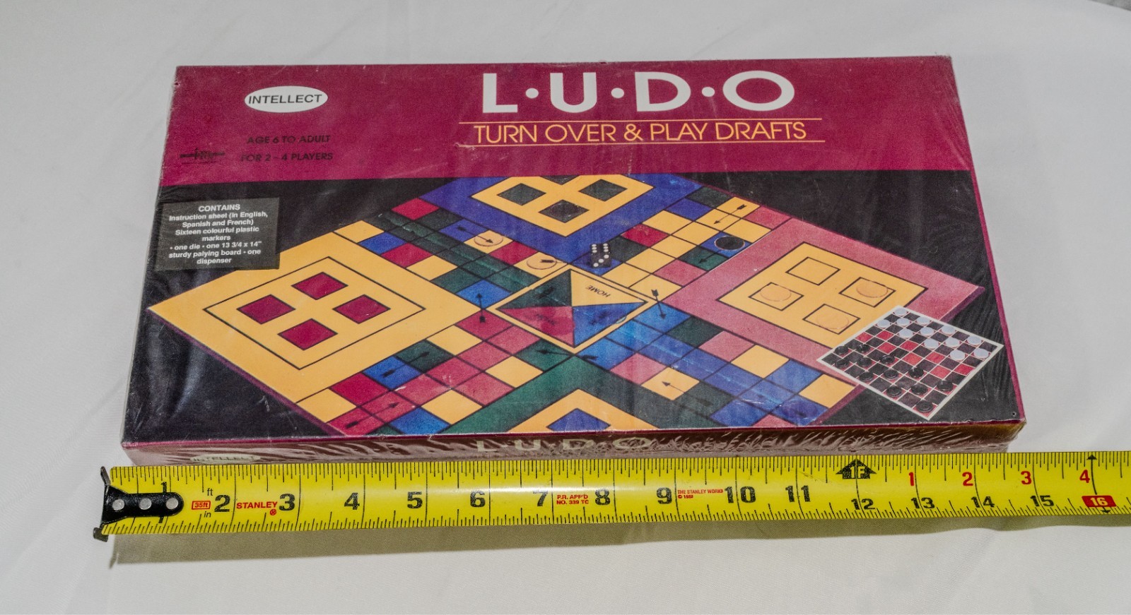 Vintage “Intellect” brand Ludo board game set