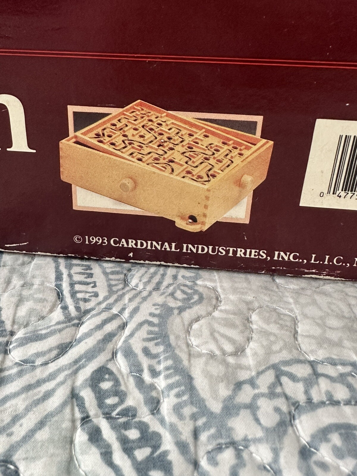 Vintage 1993 Labyrinth Premiere Edition by Cardinal Wooden Marble Game of Skill