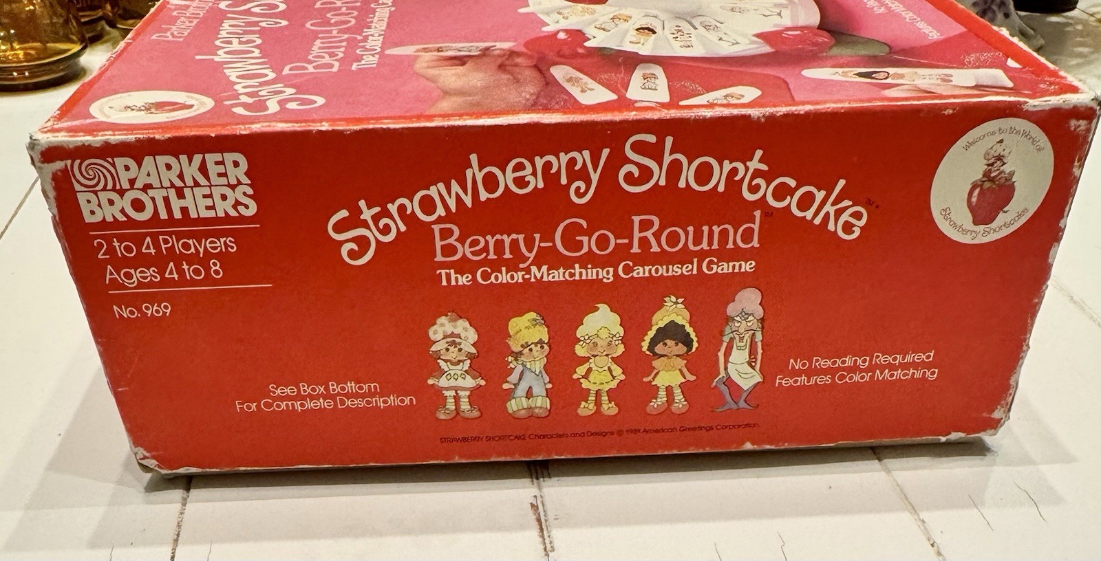 Vintage 1981 Strawberry Shortcake Berry Go Round Game Parker Brothers Incomplete