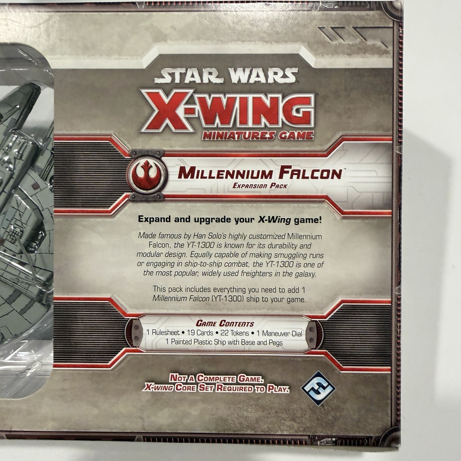 NEW Star Wars X-Wing Miniatures Game Millennium Falcon OPEN Box Expansion Pack