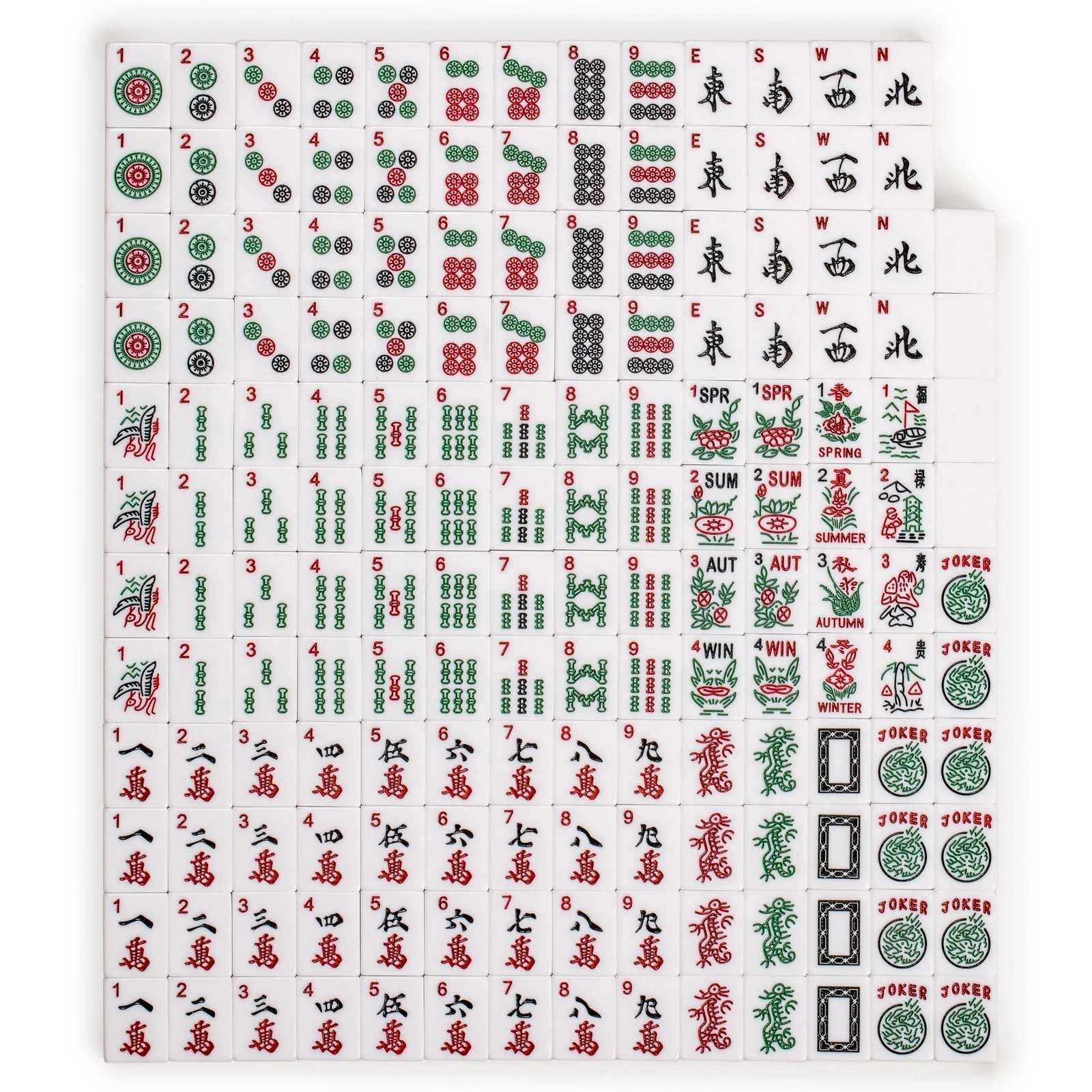 American Mahjong Oceana 166-Tile Rack/Pusher Heather Teal Soft Case TC-AF001-A