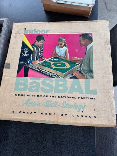 1966 Vintage Indoor BasBALL Game – with original box and instructions