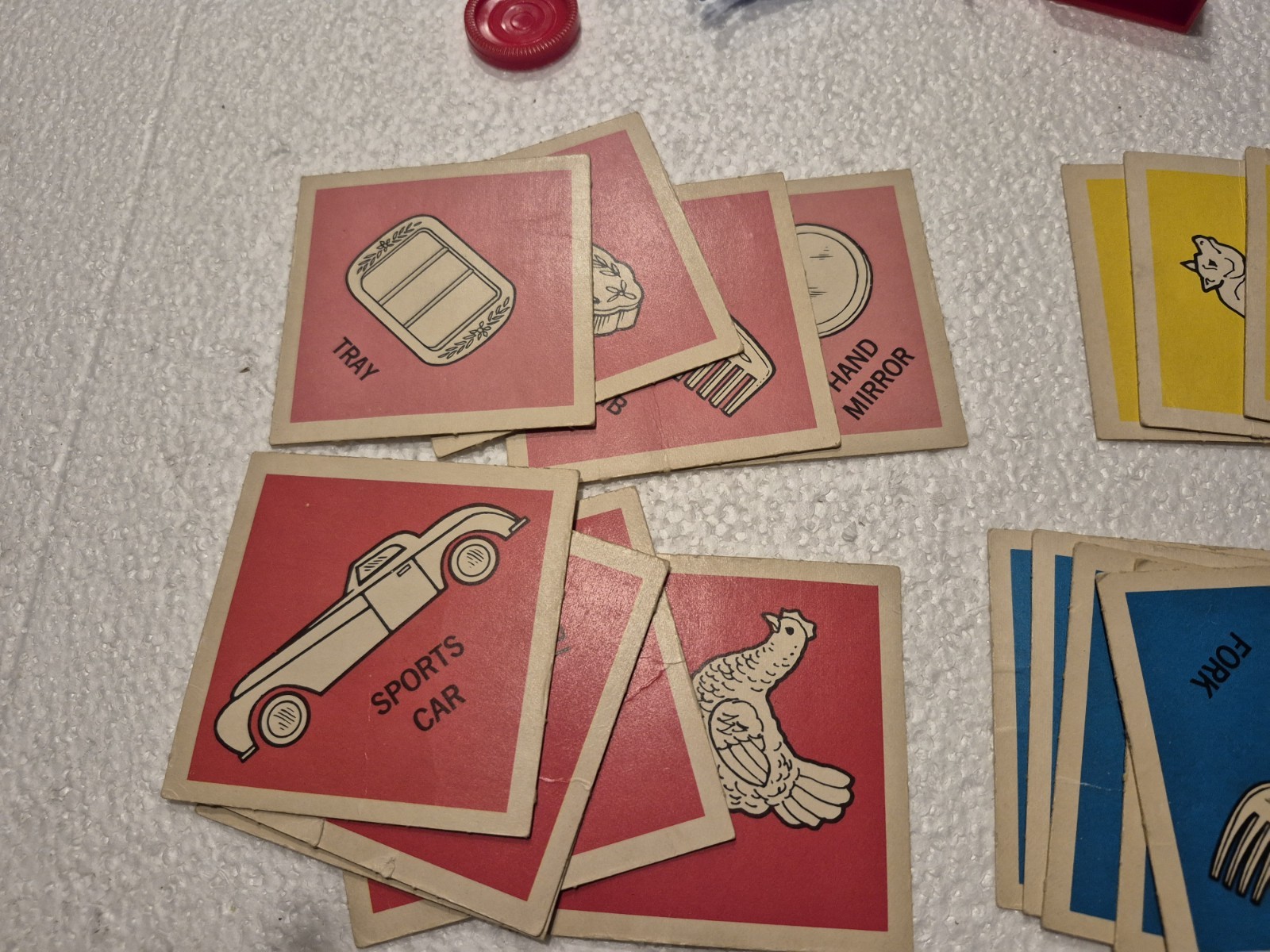 Vintage 1967 Milton Bradley Feeley Meeley Game #4770 Box Poor 23 Cards, 25 Objec