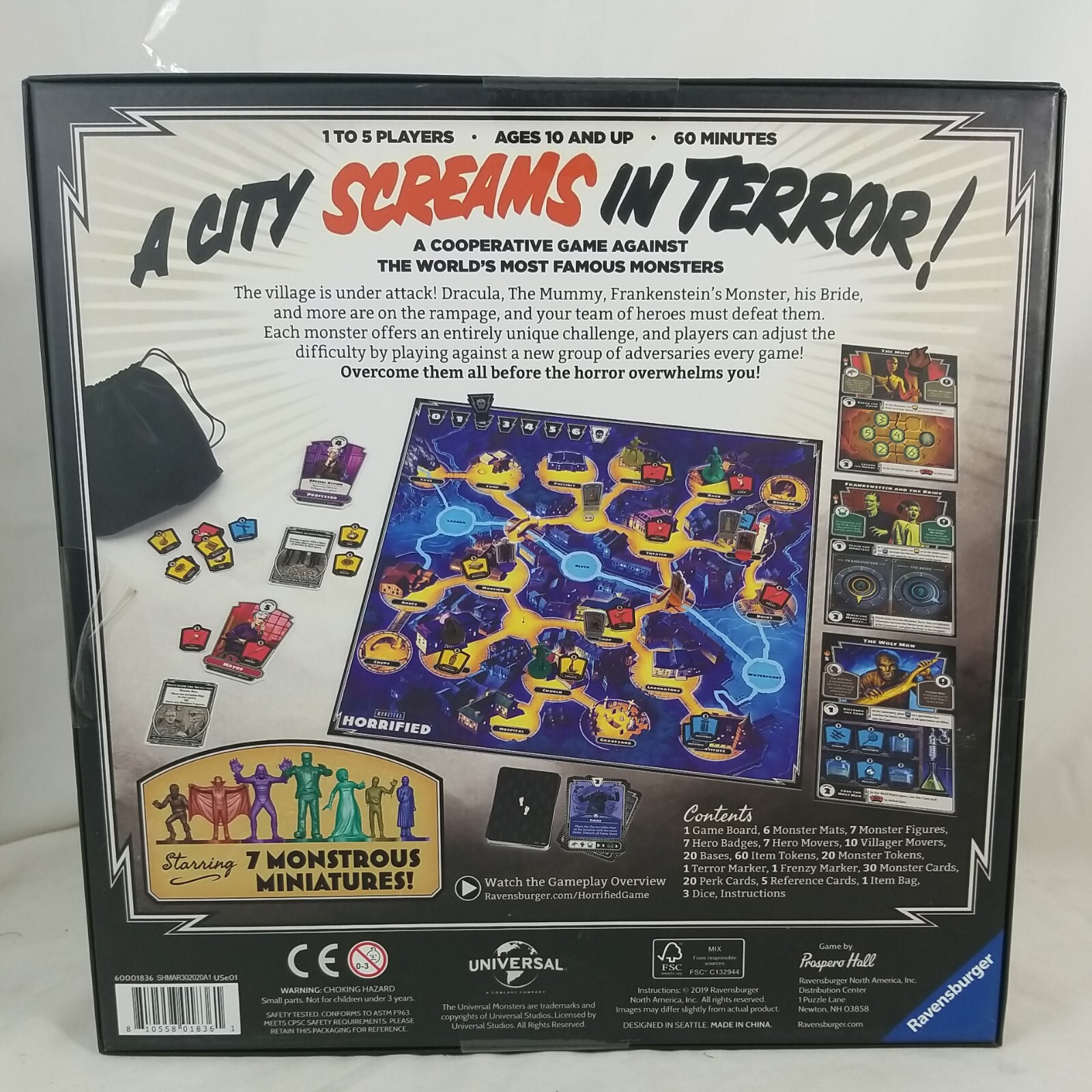Horrified: Universal Monsters Strategy Board Game for Ages 10 & Up