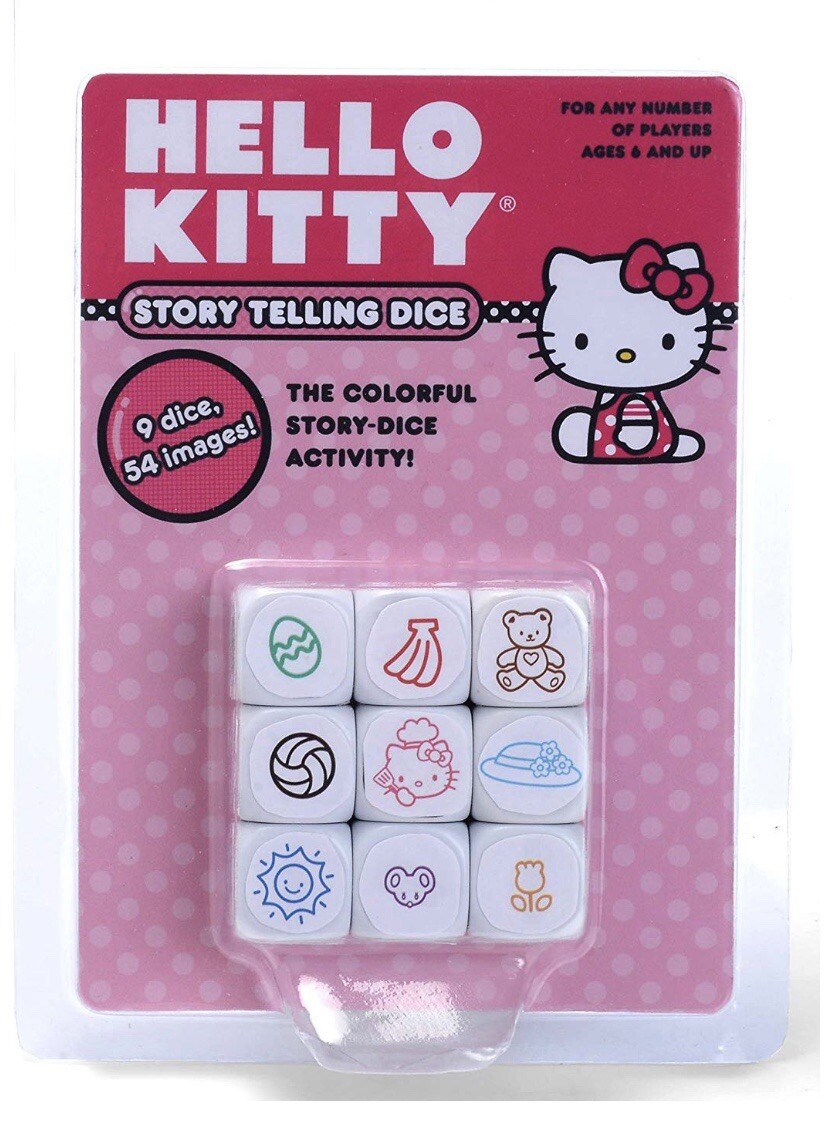 Colorful 9 Story Telling Dice Hello Kitty For Ages 6 and Up Pressman 54 Images