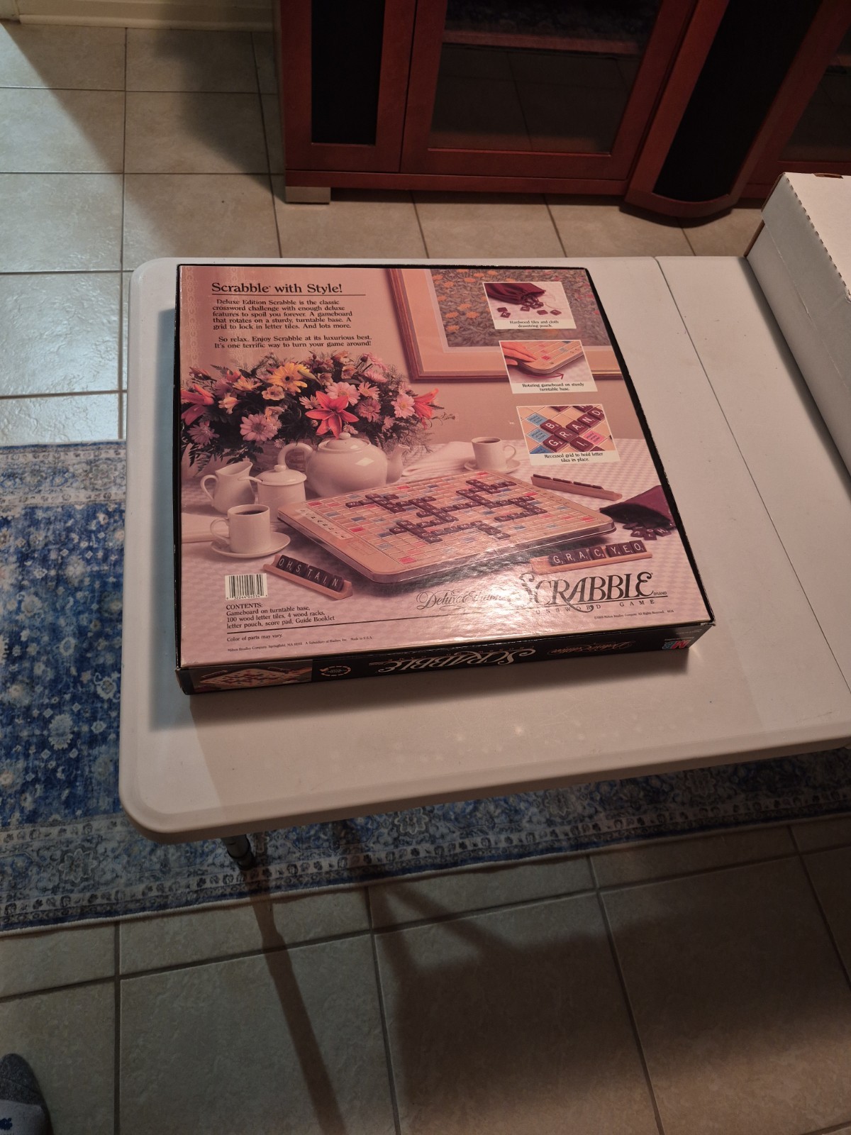 Vintage 1989 Milton Bradley 4034 Scrabble Deluxe Edition Board Game