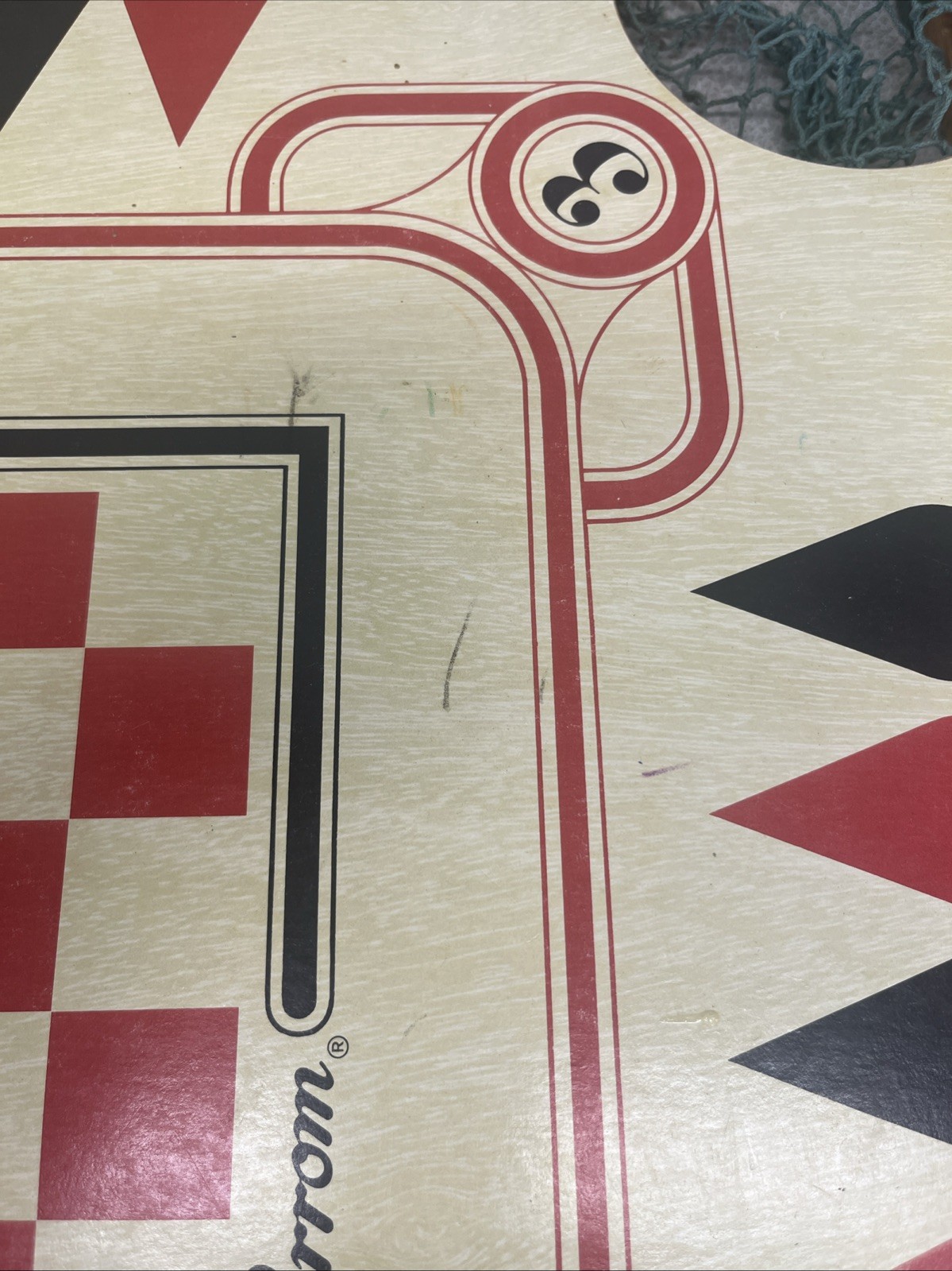 Carrom Double Sided Game Board With Attached Hanger. Game Room/man Cave.