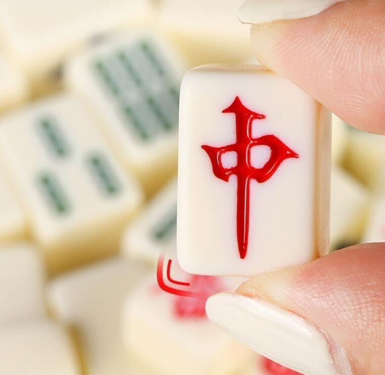 Luxurious Mini Mahjong Game – 144 Scratch-Resistant Tiles for Endless Enjoyment