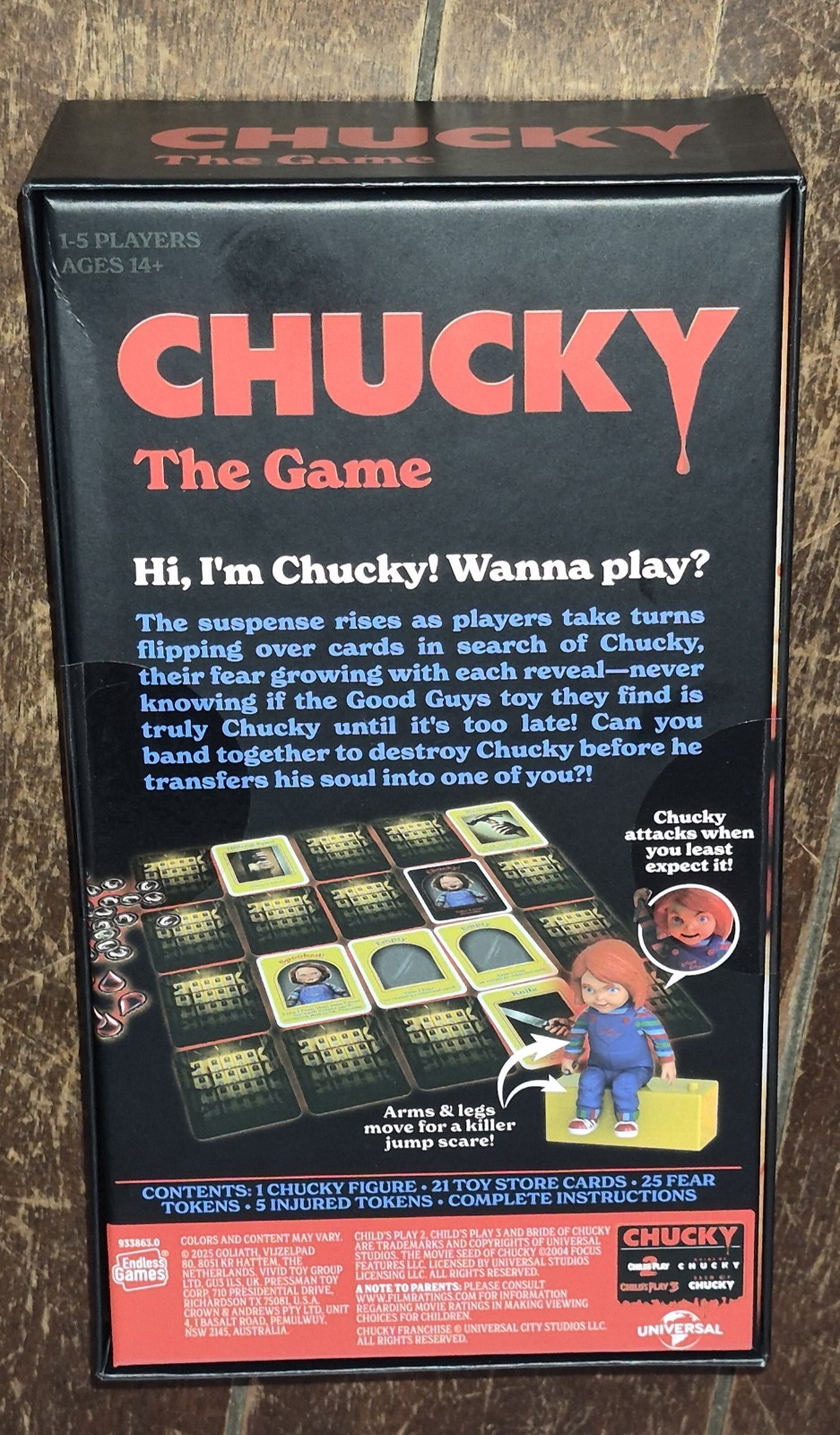 Child’s Play (2025) CHUCKY The Game (1-5 Players, 14+, Endless Games)