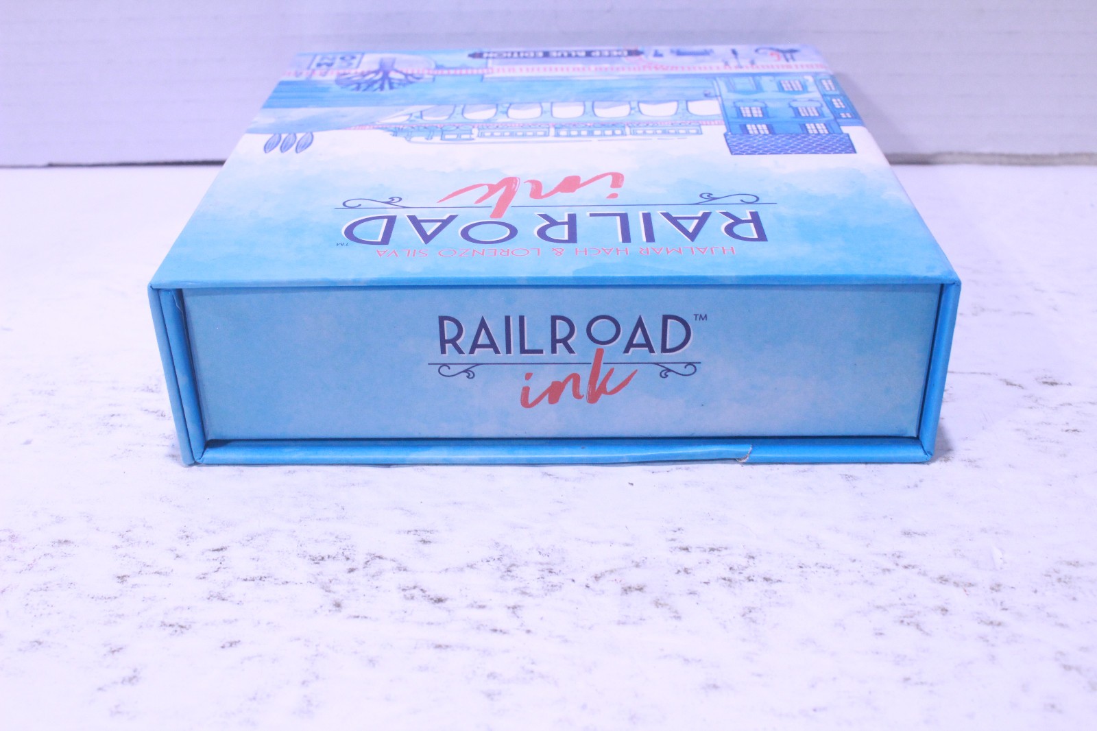 Railroad Ink: Deep Blue Edition Board Game by CMON – Family Strategy Fun
