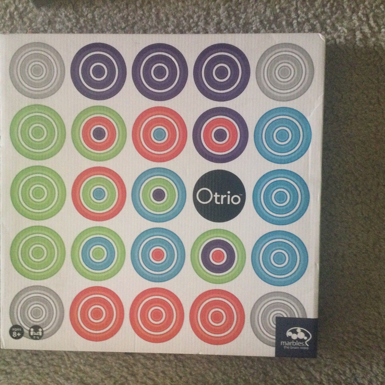 Marbles Brain Workshop Otrio Bamboo Tic Tac Toe Game, Strategy ages 8+