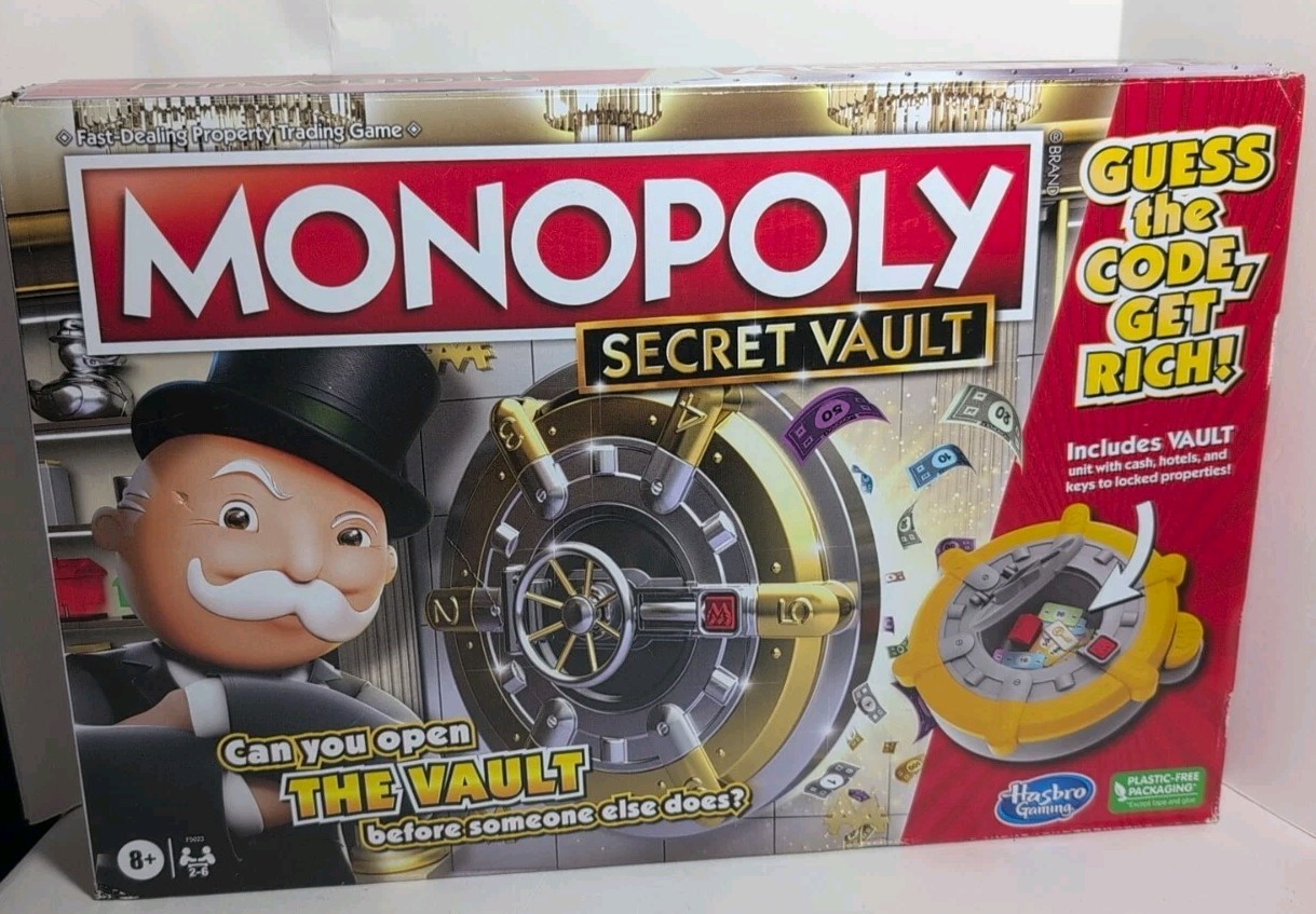 MONOPOLY Secret Vault Board Game Complete
