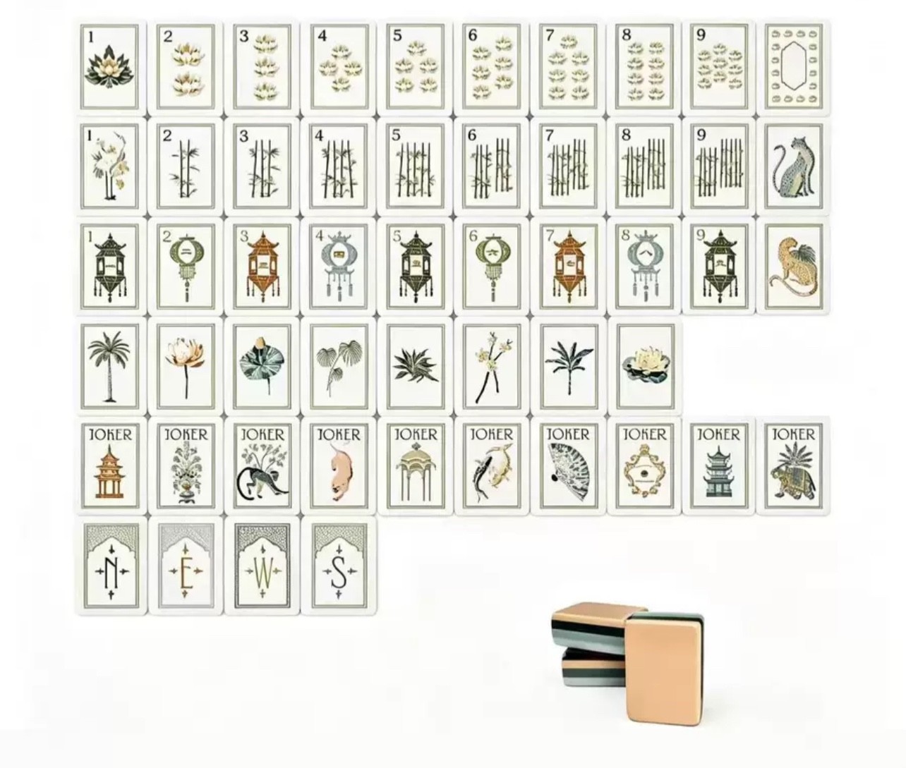 2026 Flesh pink American Mahjong Game Set, 160 Mah Jong Tiles