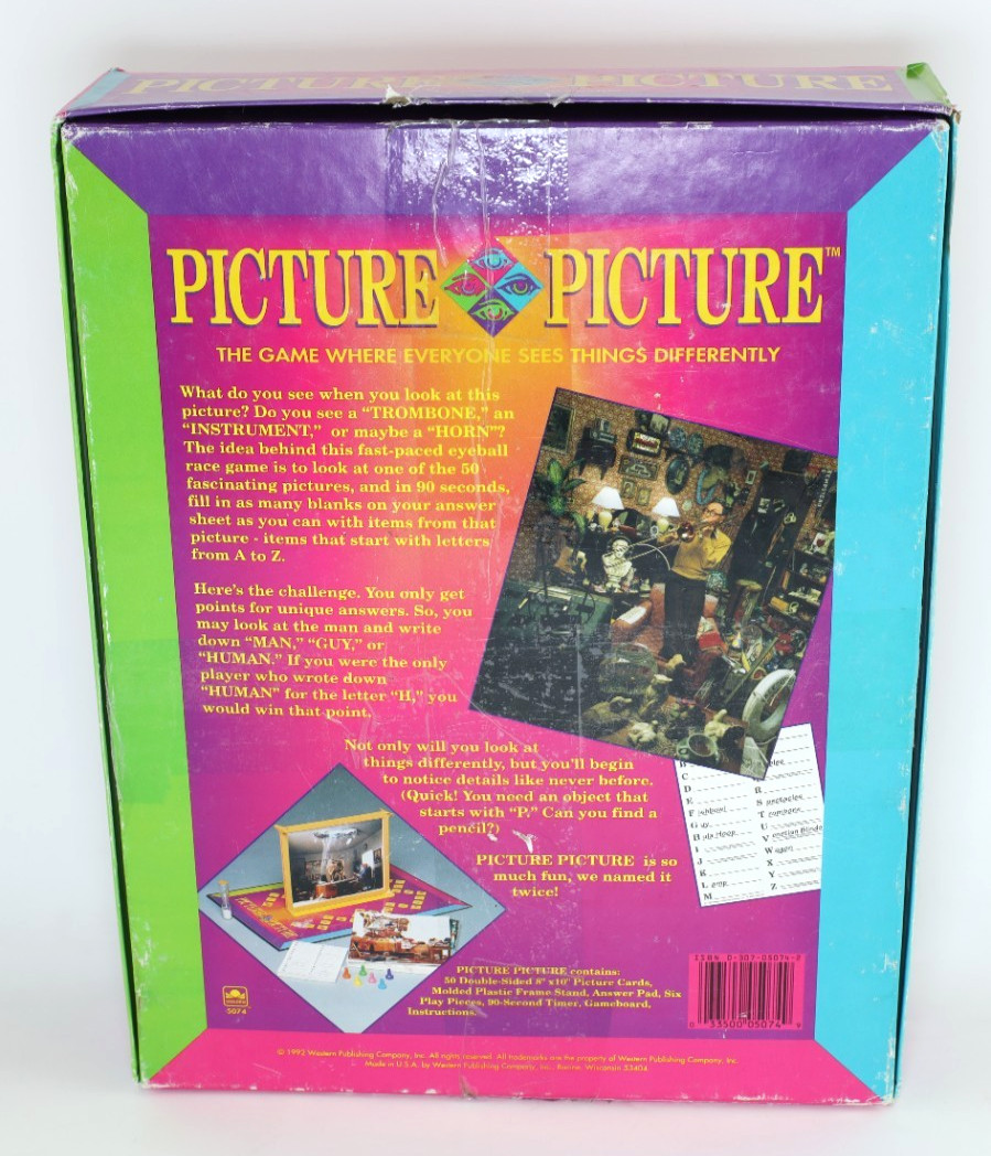 Vintage Picture Picture Board Game Golden 1992