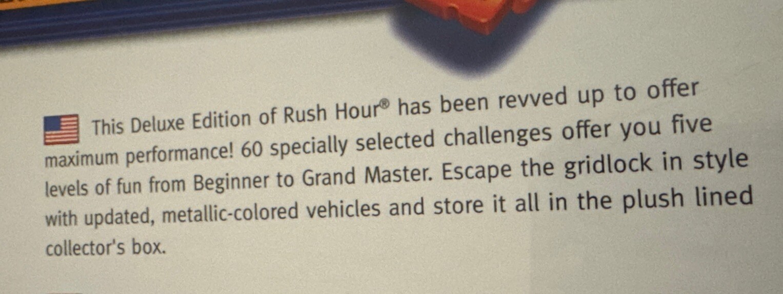 RushHour Deluxe Edition Thinkfun Board Game New Sealed Ultimate Traffic Jam Game