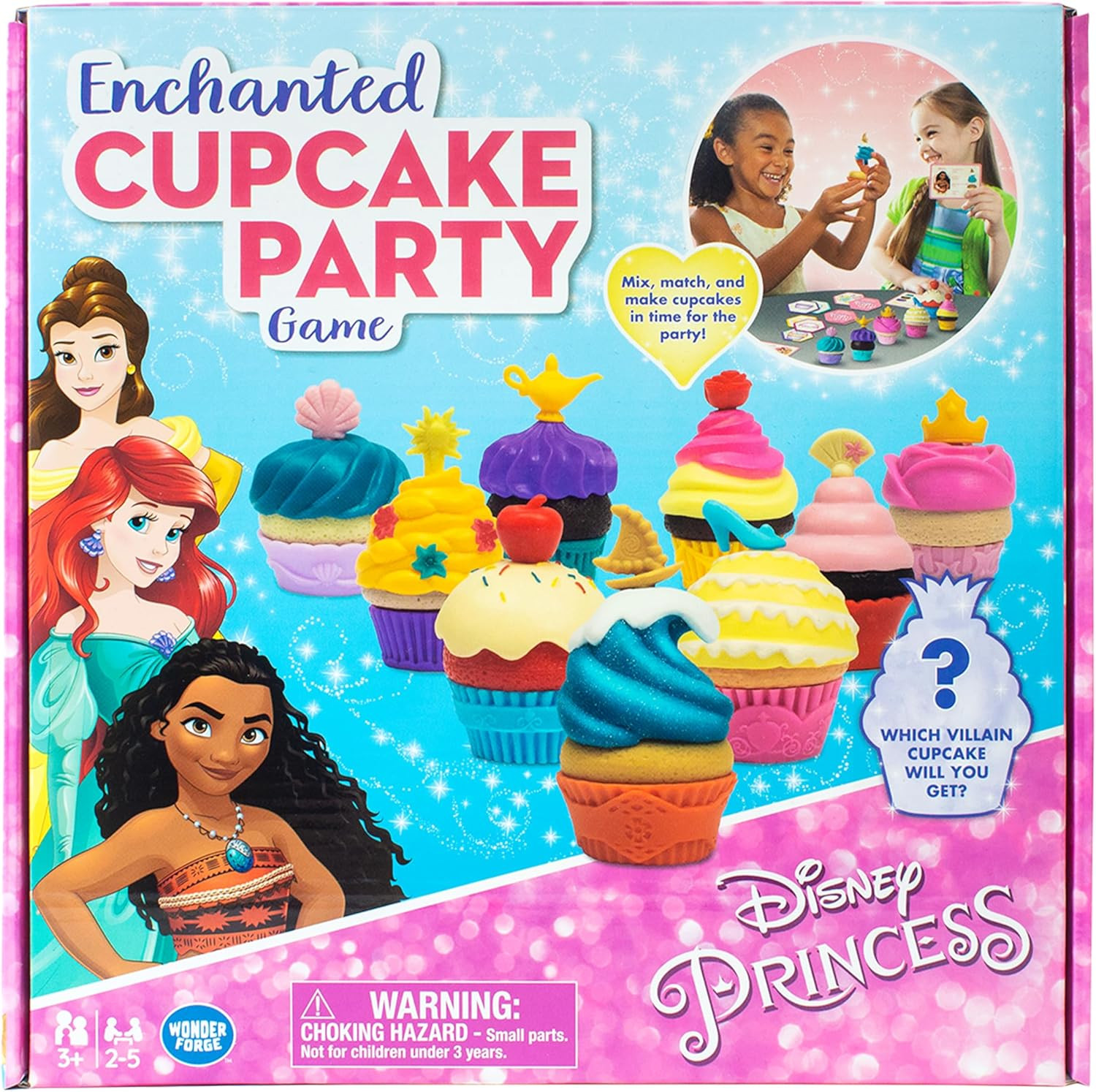 Wonder Forge Disney Princess Enchanted Cupcake Party Game – Exciting Matching Ga