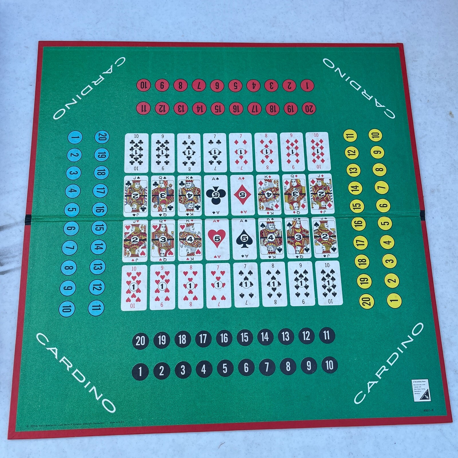 Vintage 1970 Milton Bradley CARDINO Exciting Card Tile Strategy Game COMPLETE