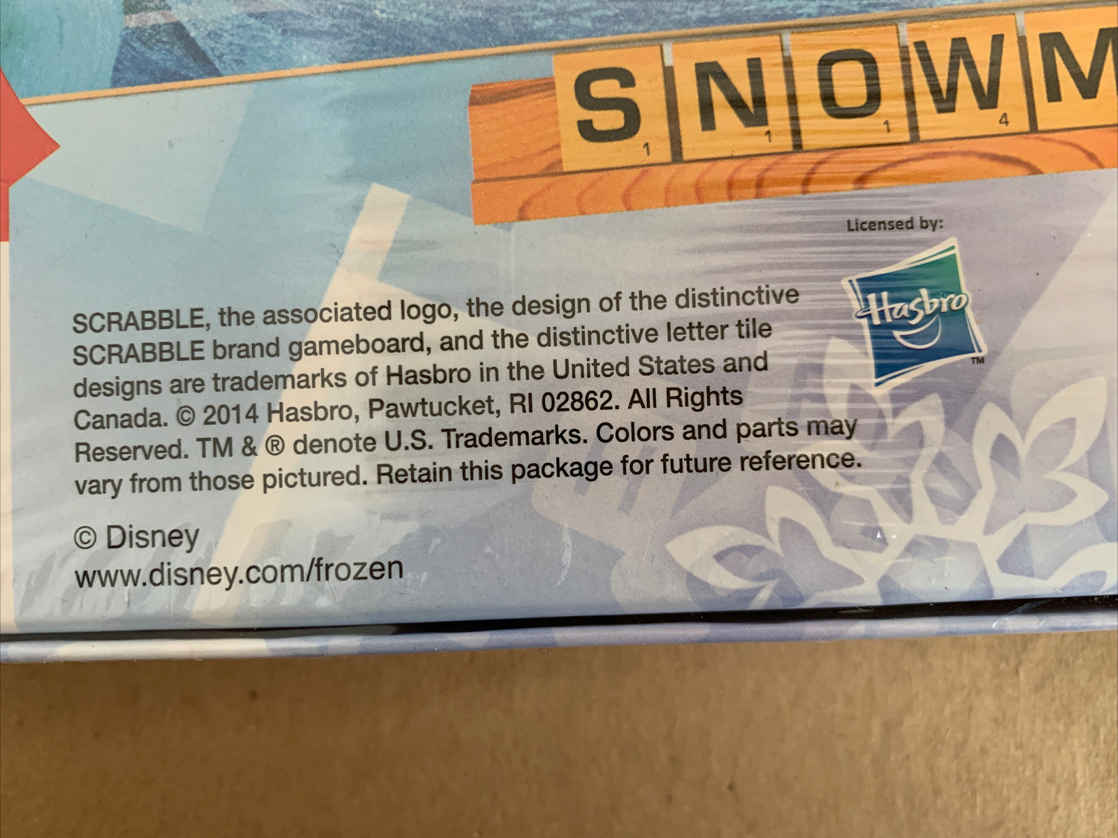 NEW Disney Frozen Scrabble Board Game Letter Matching Crossword Elsa Anna SEALED