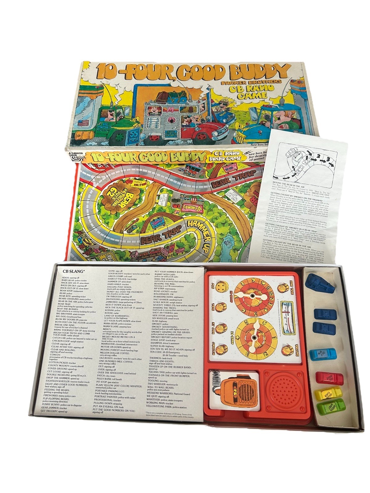 Vtg 1976 Parker Brothers 10-4 Good Buddy CB Trucker Radio Board Game COMPLETE!