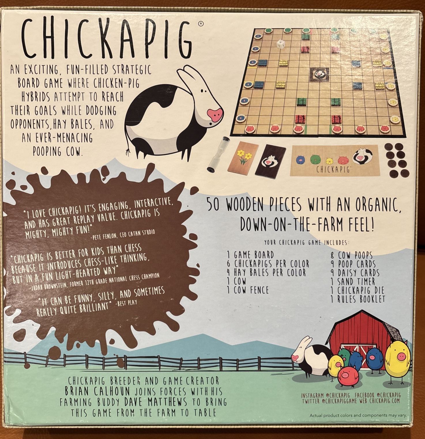 Chickapig a Farm to Table Game Board 2-4 Players Age 8+ Box Opened, Never Played