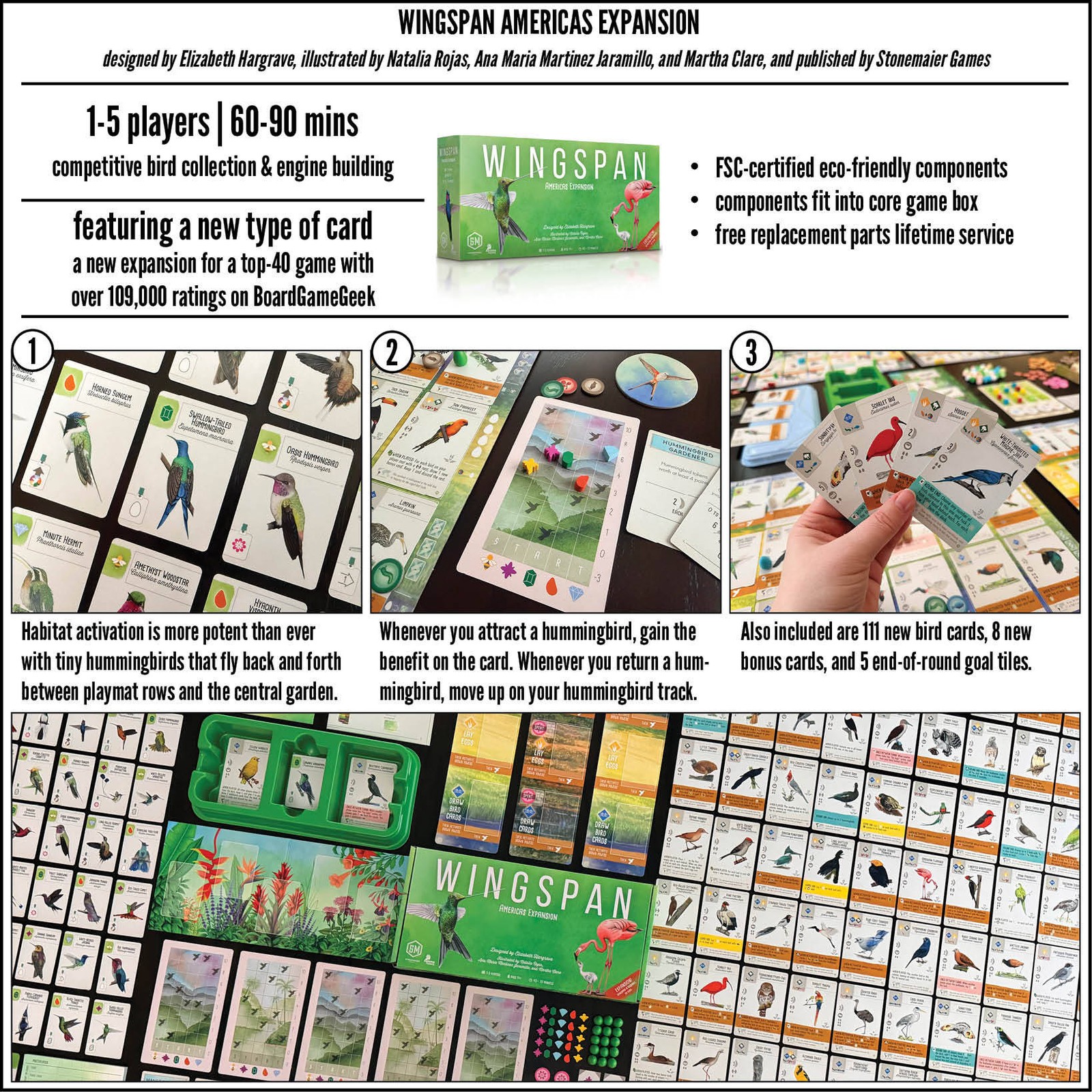 Wingspan – Americas Expansion: Stonemaier Games Board Games