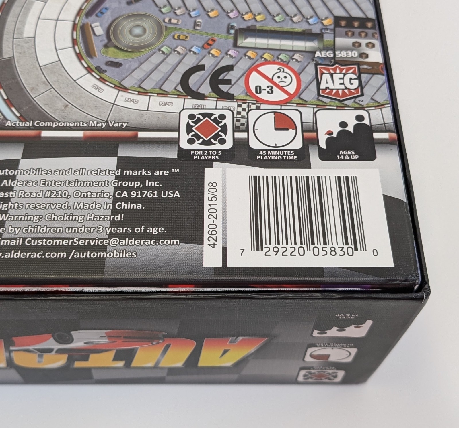 Automobiles Board Game AEG Alderac Entertainment Group 2015 Open Box Unplayed