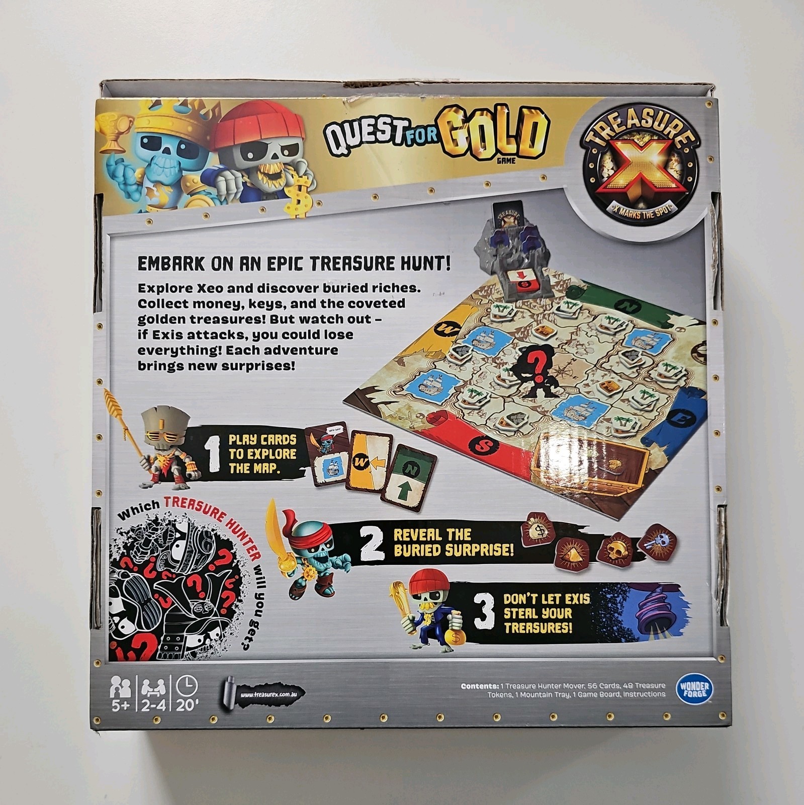 Quest for Gold Board Game Treasure X Marks the Spot Wonder Forge 2019 Ages 5 Up