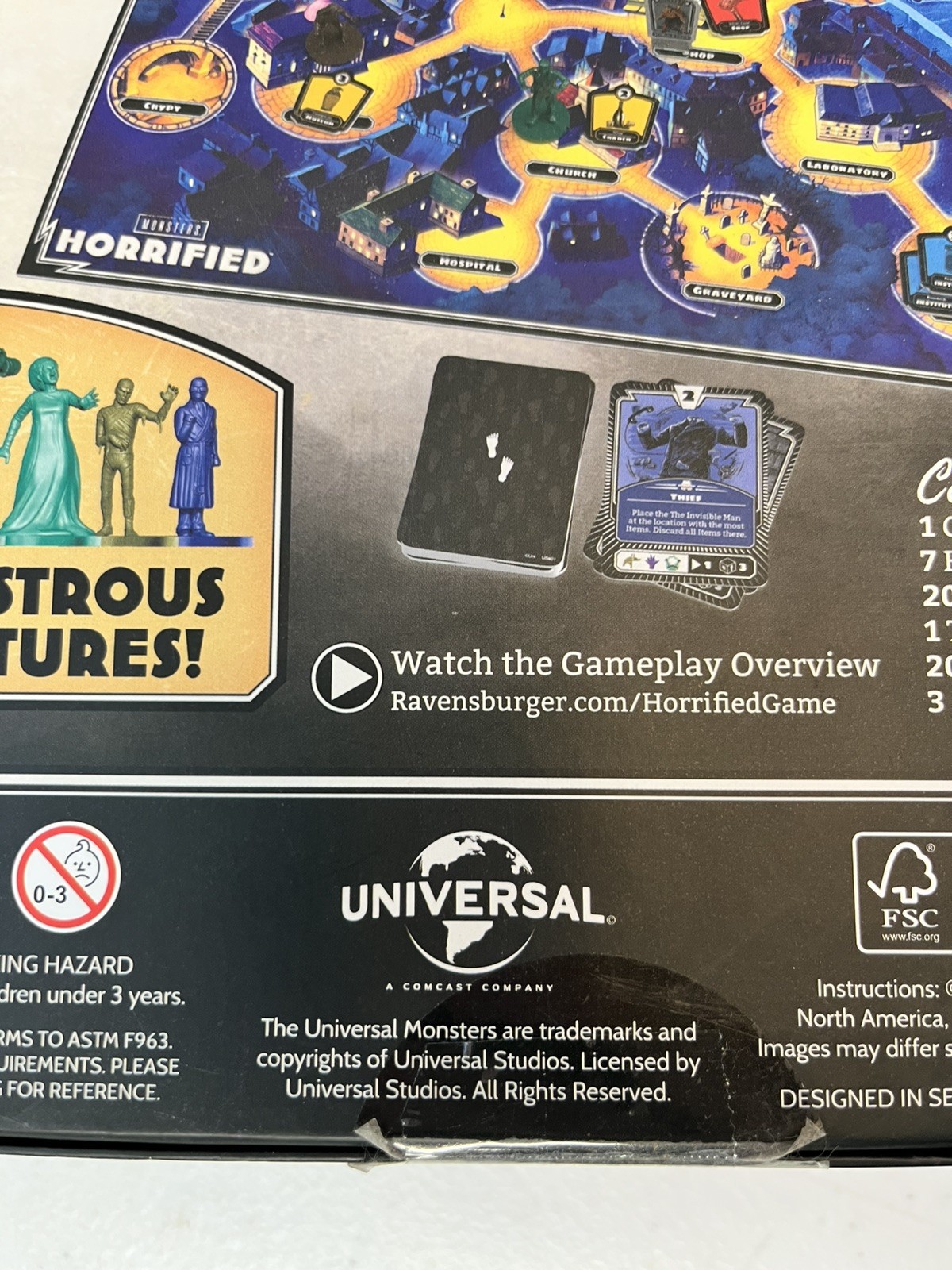 (Sealed) Ravensburger Horrified Universal Studios Monsters Strategy Board Game