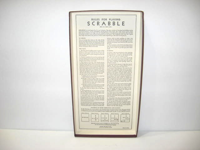Vintage 1953 Scrabble Crossword Board Game by Selchow/Righter COMPLETE EXCELLENT