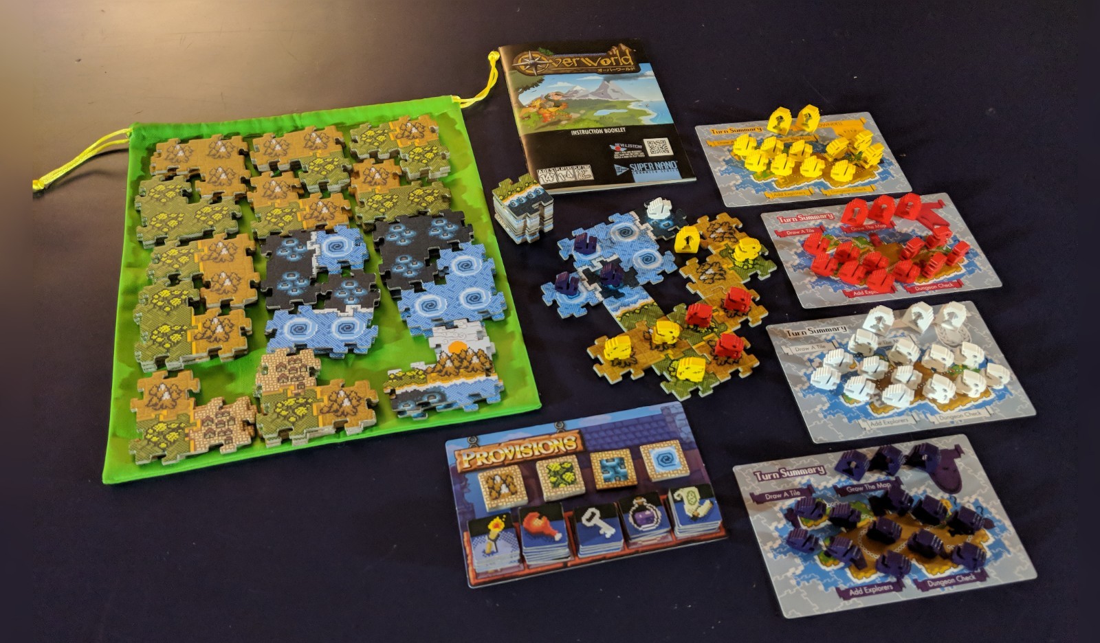 OVERWORLD pixel tile placement board game chocobos and dungeons NEW out of print