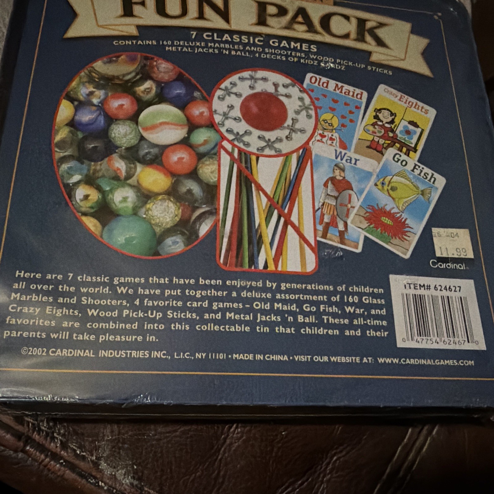 Cardinal Kidz Collection Fun Pack Tin 7 Classic Games Set Ages 5+ (2002)